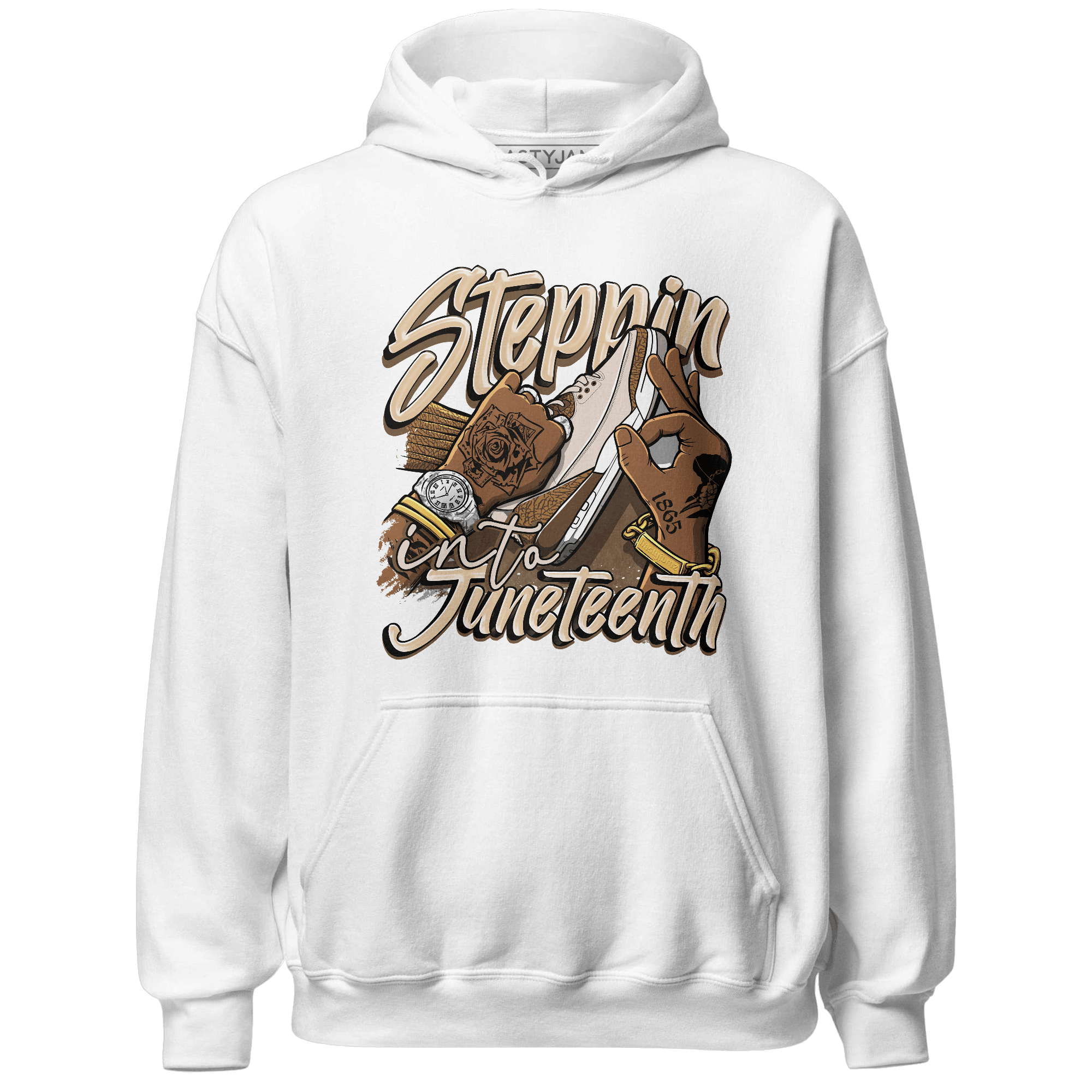 Palomino 3s Hoodie Match Step Into Juneteenth - NastyJamz
