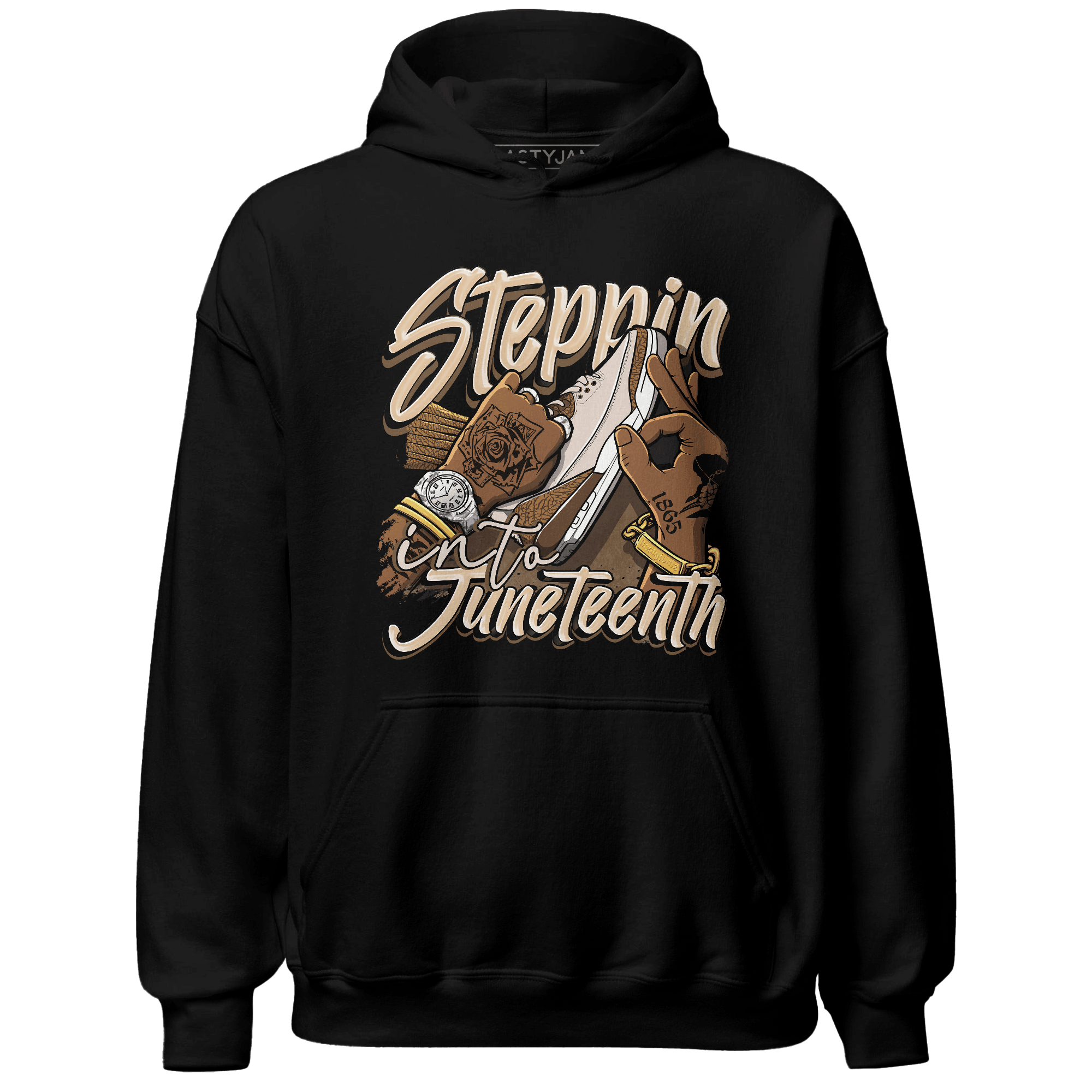 Palomino 3s Hoodie Match Step Into Juneteenth - NastyJamz