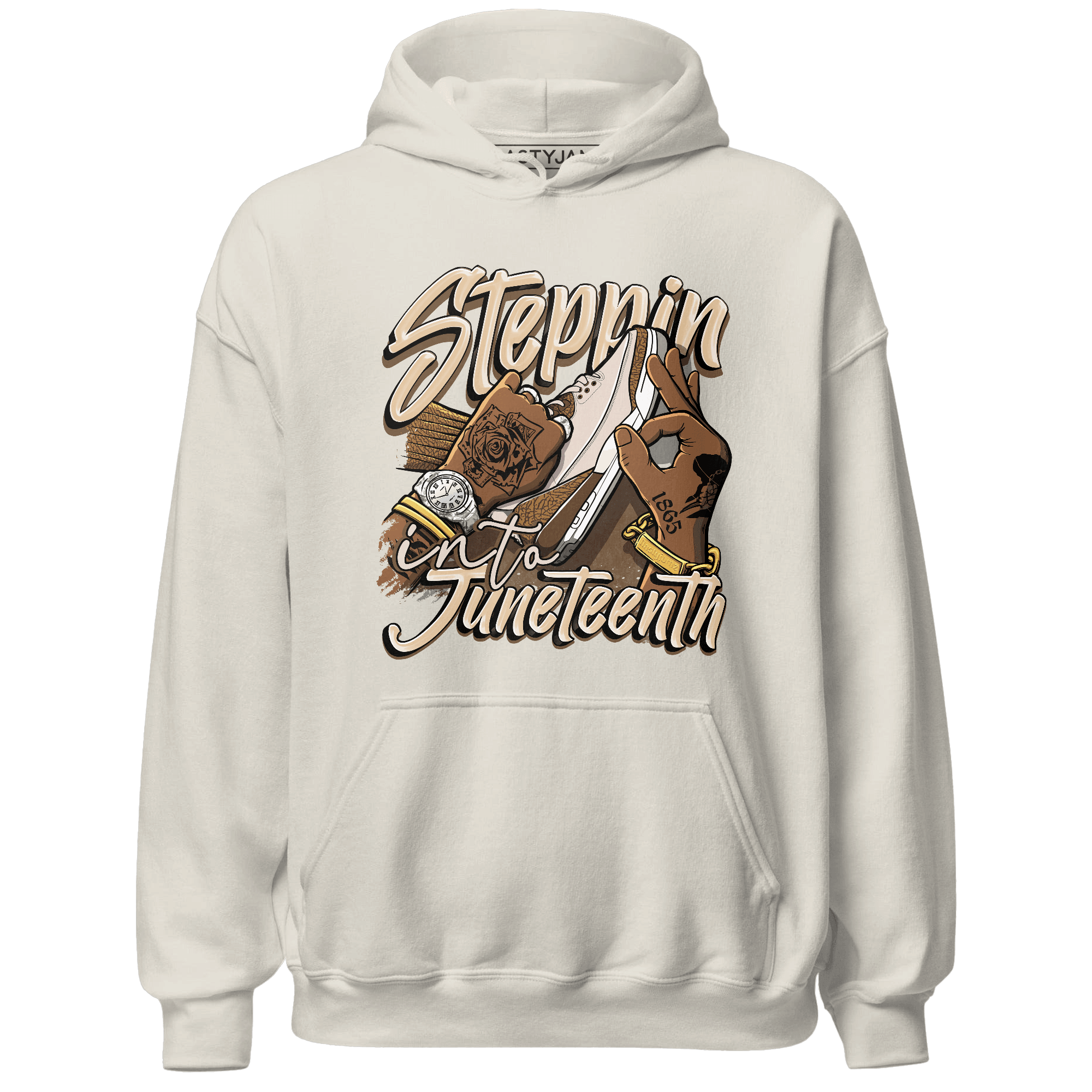 Palomino 3s Hoodie Match Step Into Juneteenth - NastyJamz