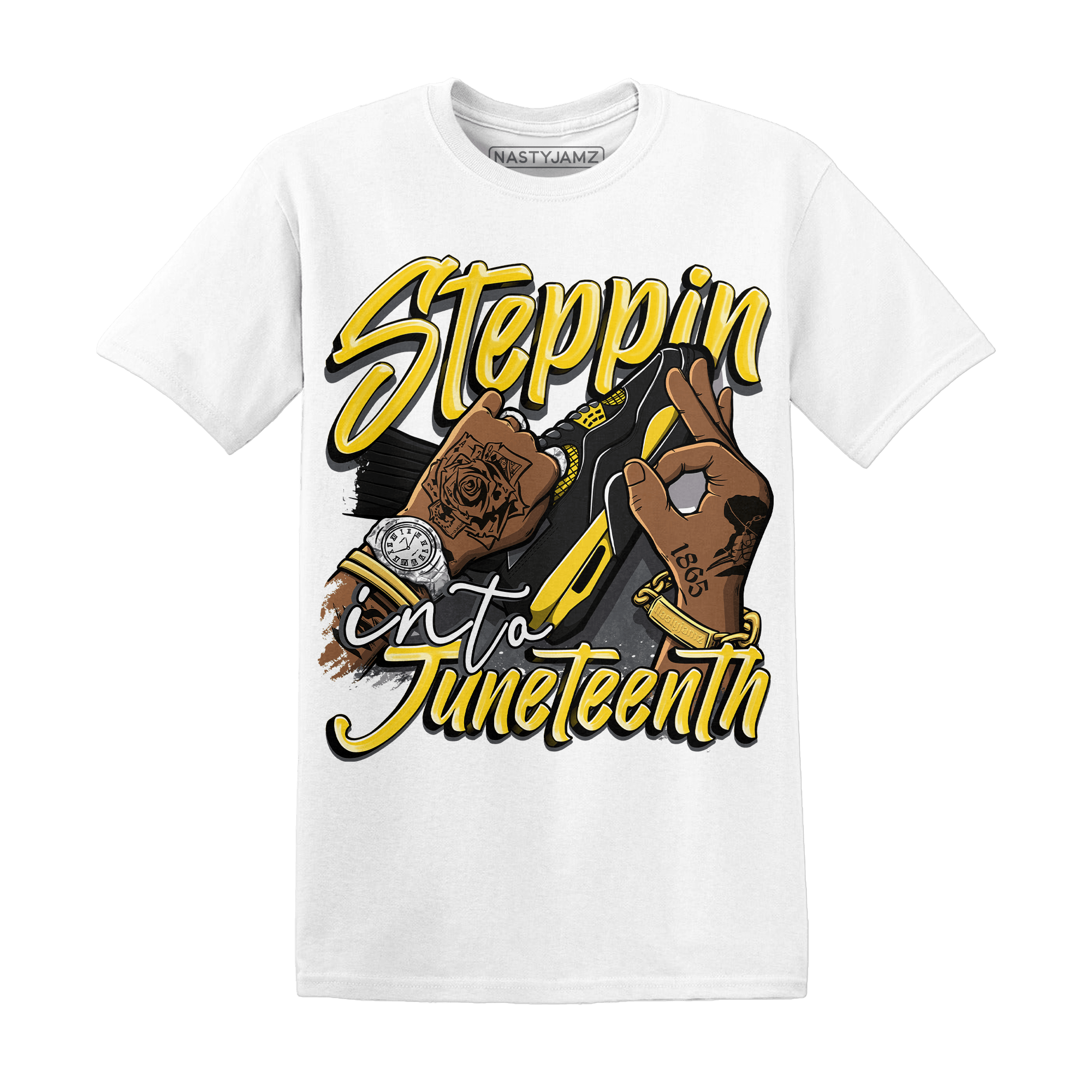 Thunder 4s T Shirt Match Step Into Juneteenth - NastyJamz
