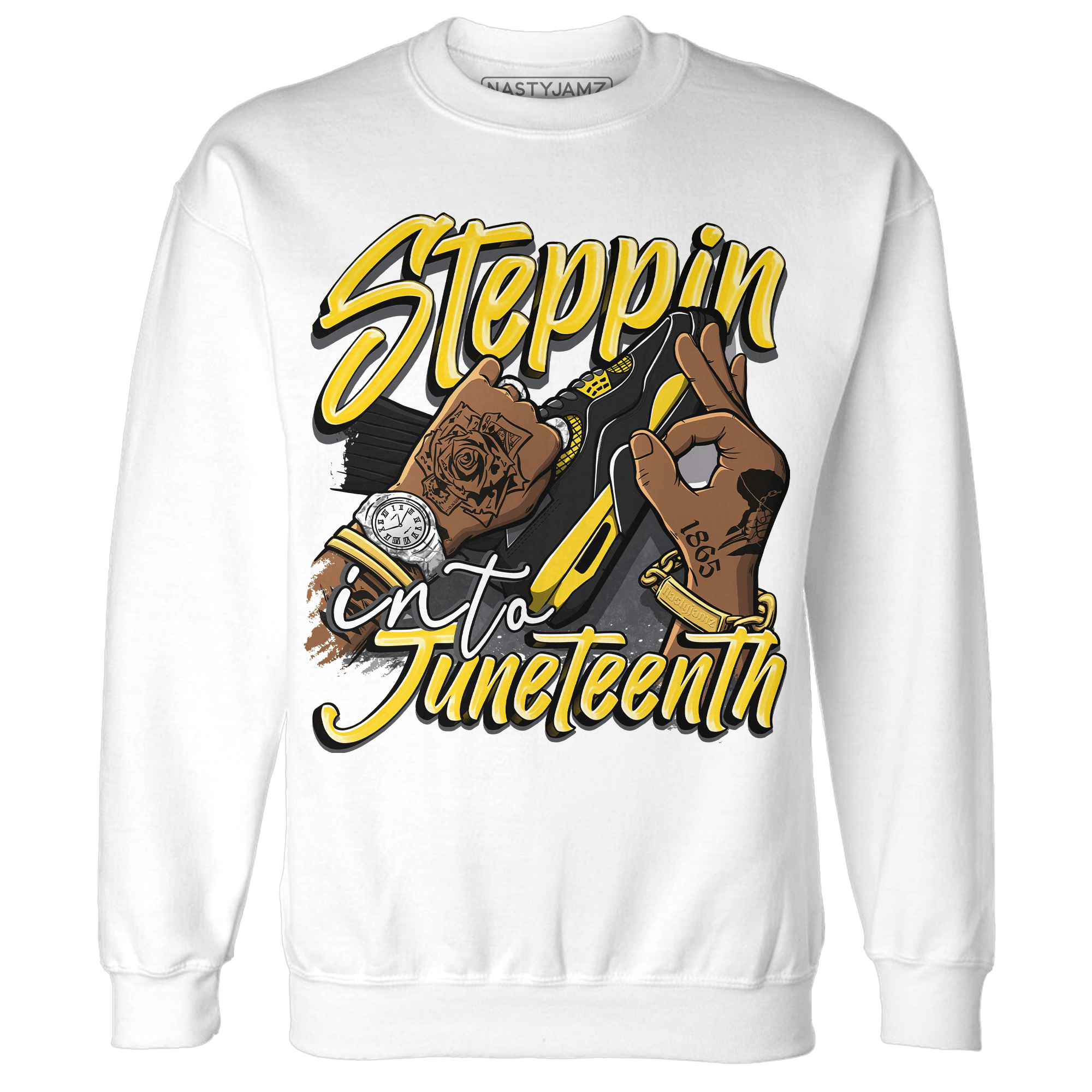 Thunder 4s Sweatshirt Match Step Into Juneteenth - NastyJamz
