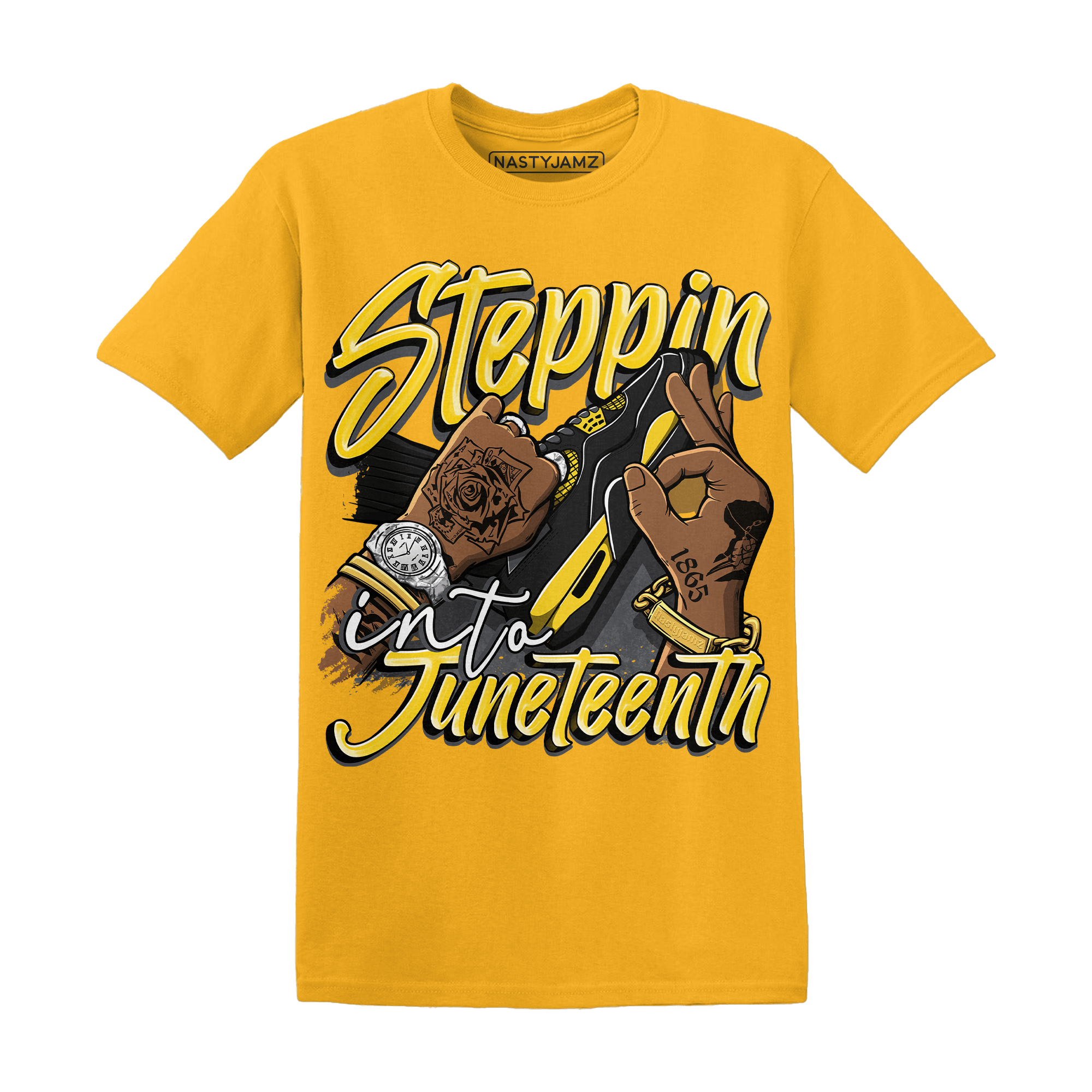 Thunder 4s T Shirt Match Step Into Juneteenth - NastyJamz