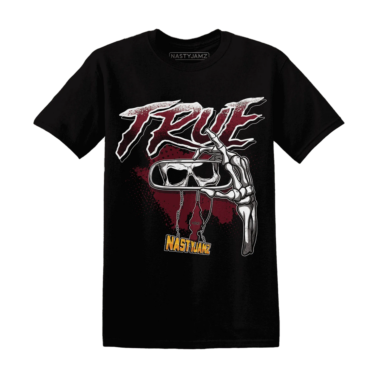 NastyJamz-High-White-Team-Red-1s-T-Shirt-Match-TRUE
