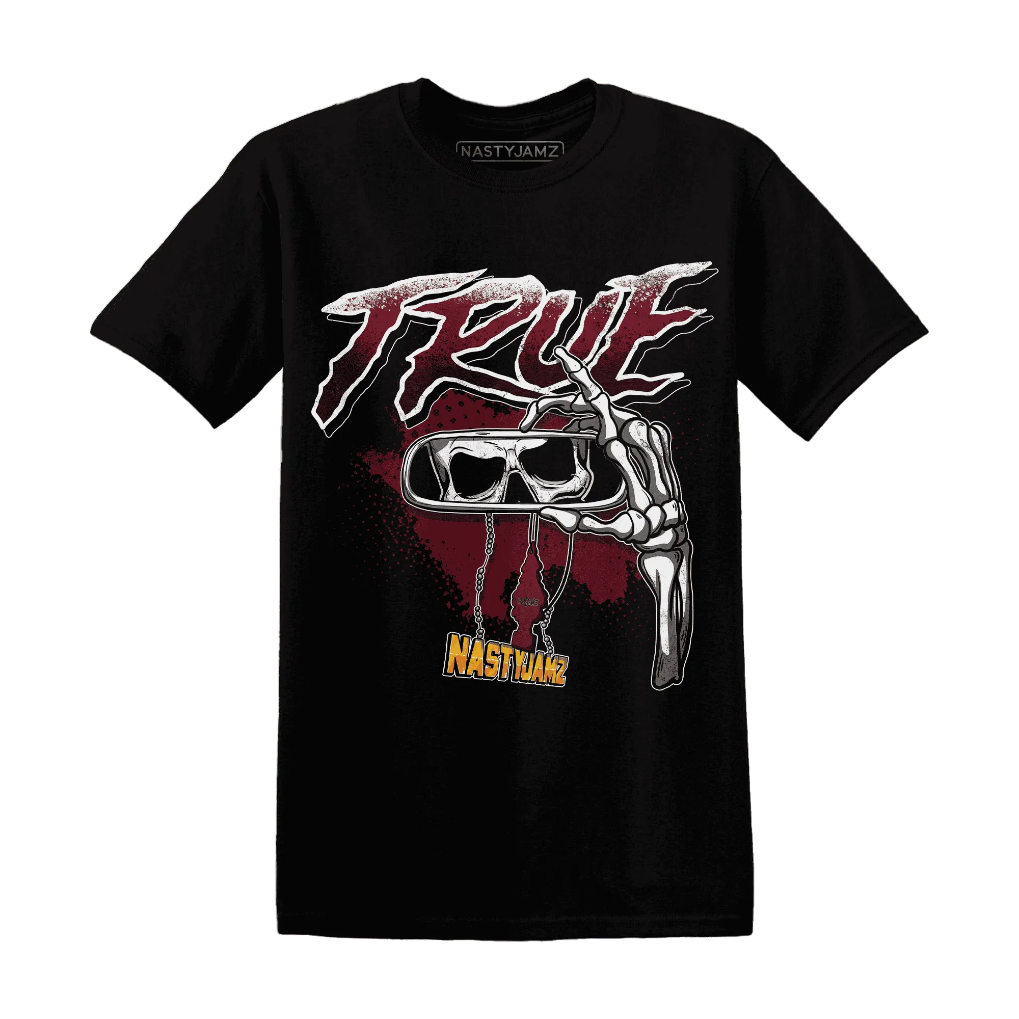 NastyJamz-High-White-Team-Red-1s-T-Shirt-Match-TRUE