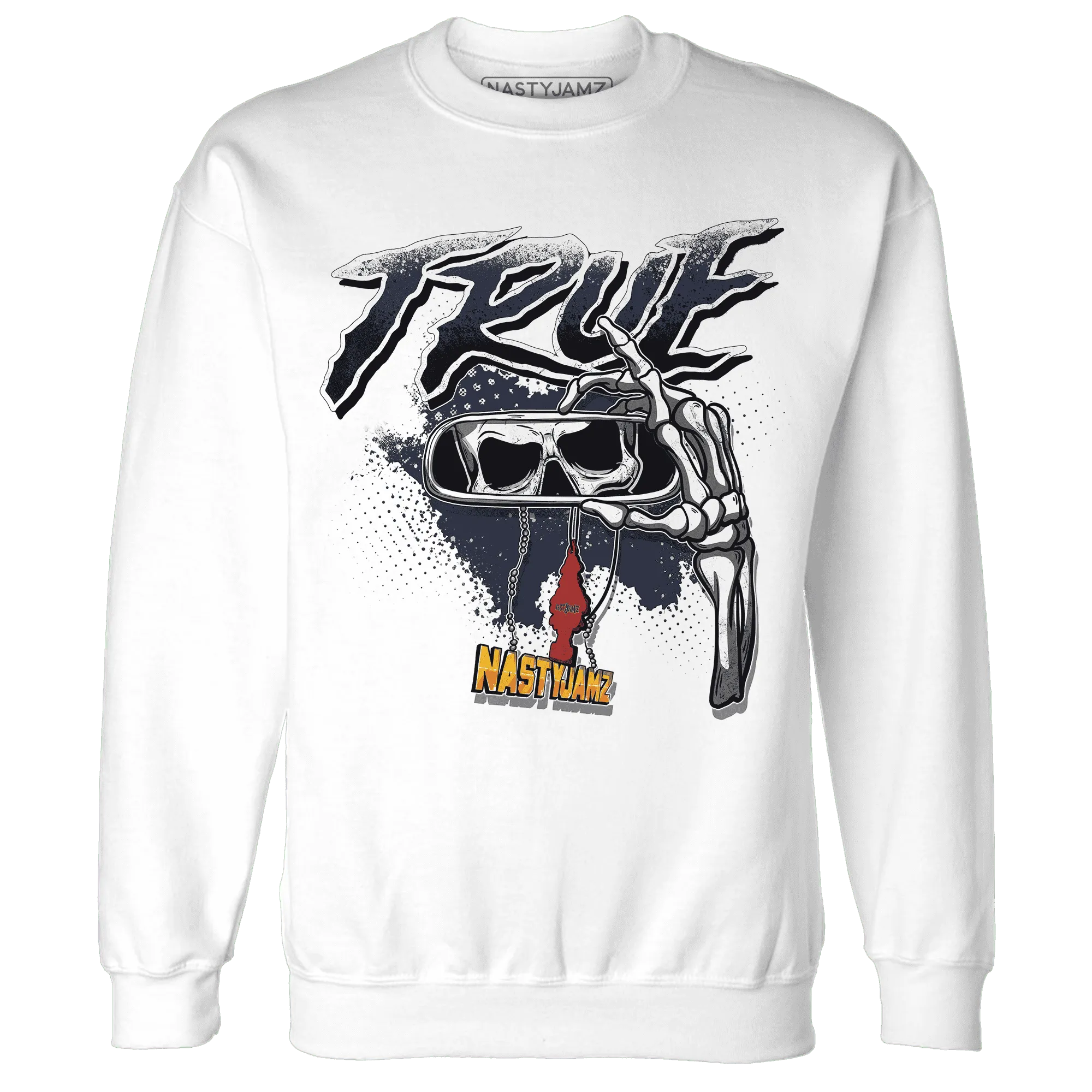 NastyJamz-White-Navy-6s-Sweatshirt-Match-TRUE