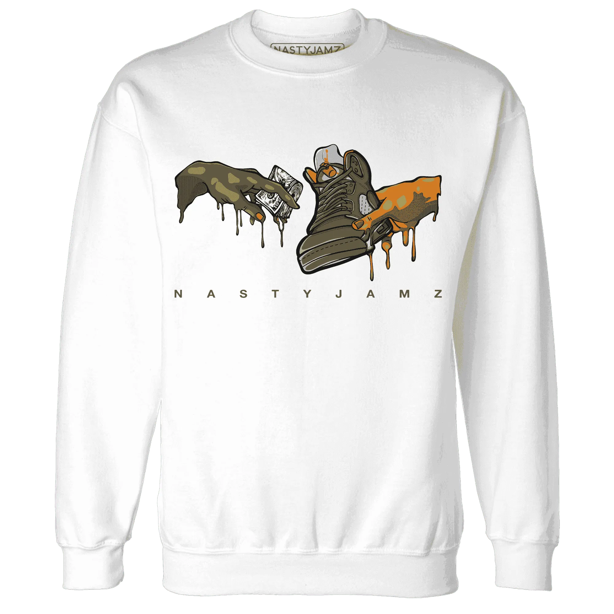 Olive-5s-Sweatshirt-Match-Take-My-Money-Sneaker