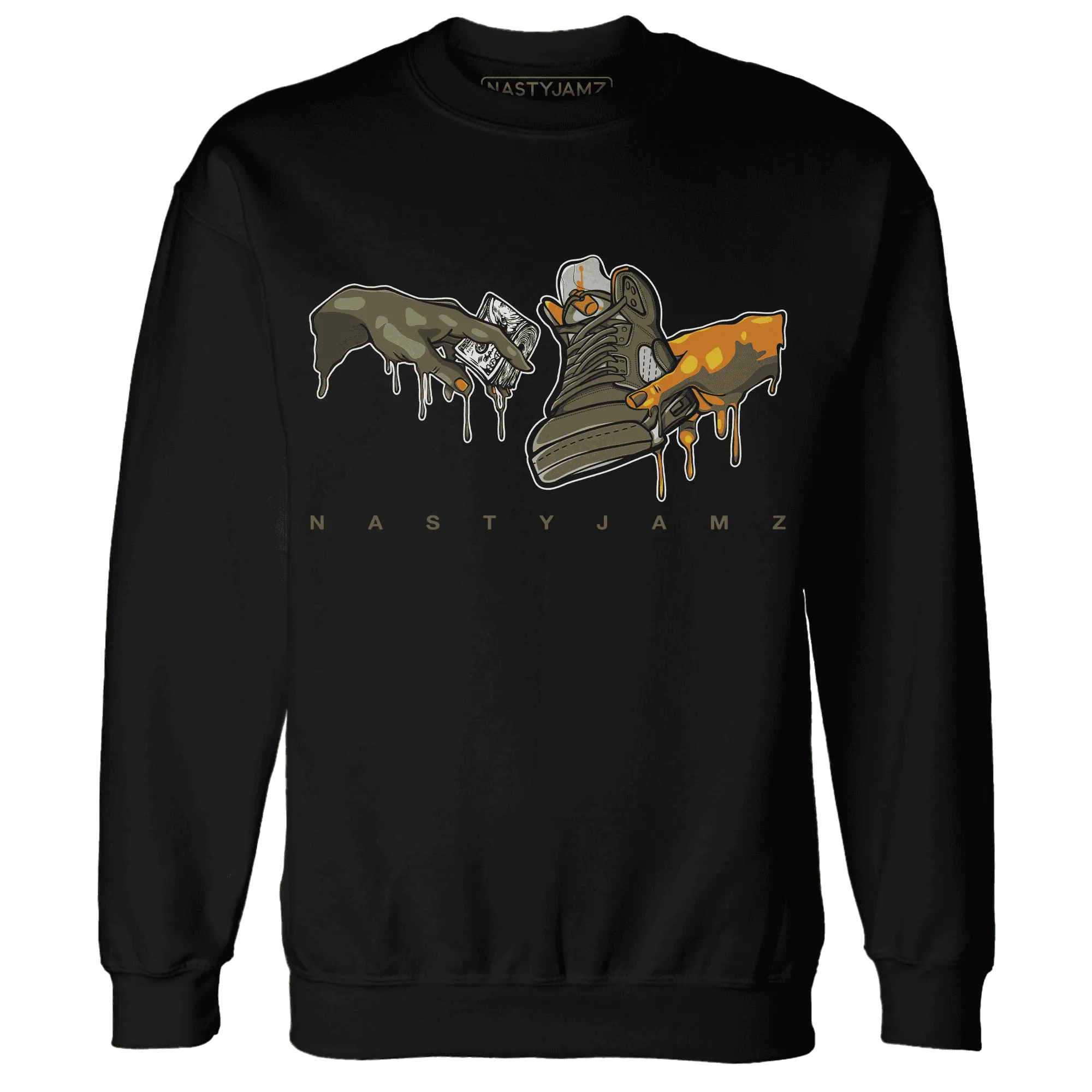 Olive-5s-Sweatshirt-Match-Take-My-Money-Sneaker
