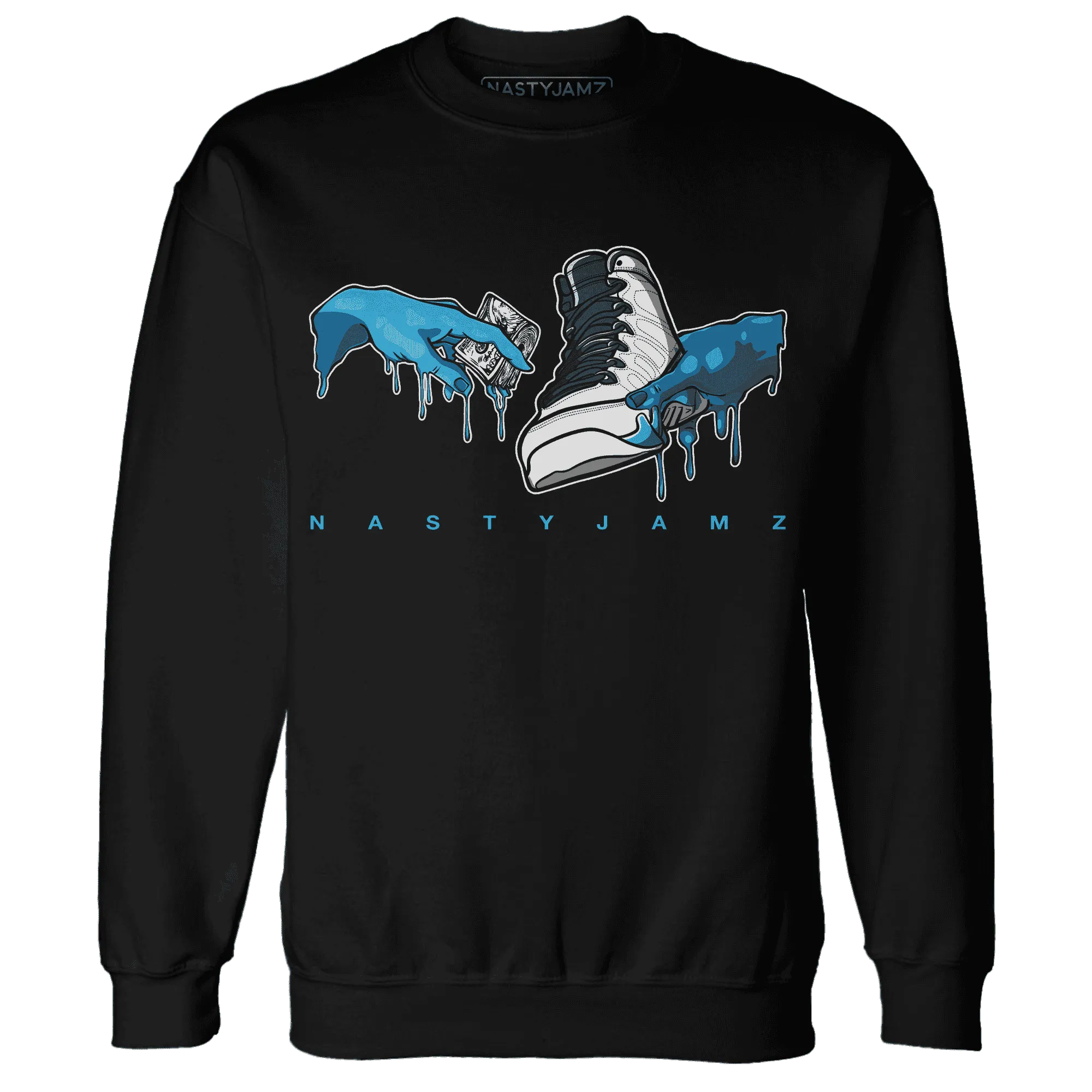 Powder-Blue-9s-Sweatshirt-Match-Take-My-Money-Sneaker