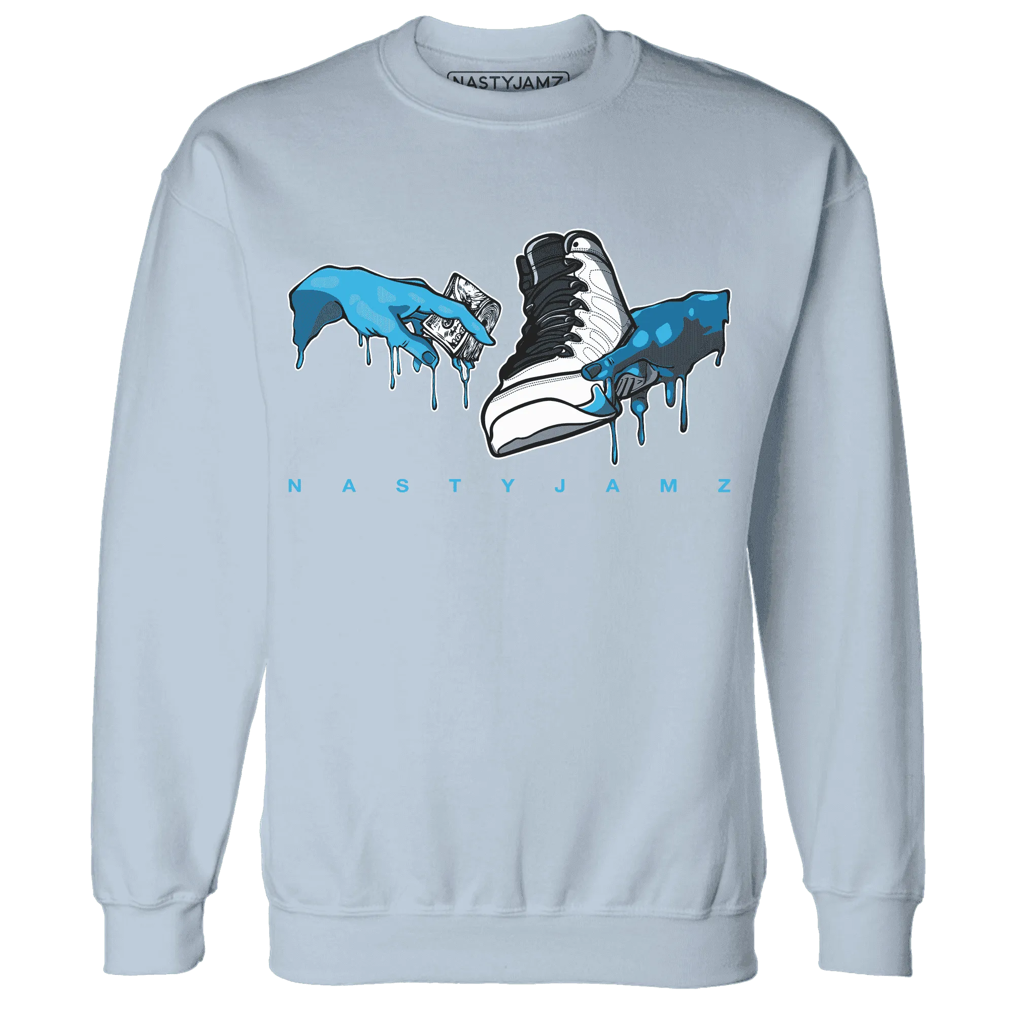 Powder-Blue-9s-Sweatshirt-Match-Take-My-Money-Sneaker