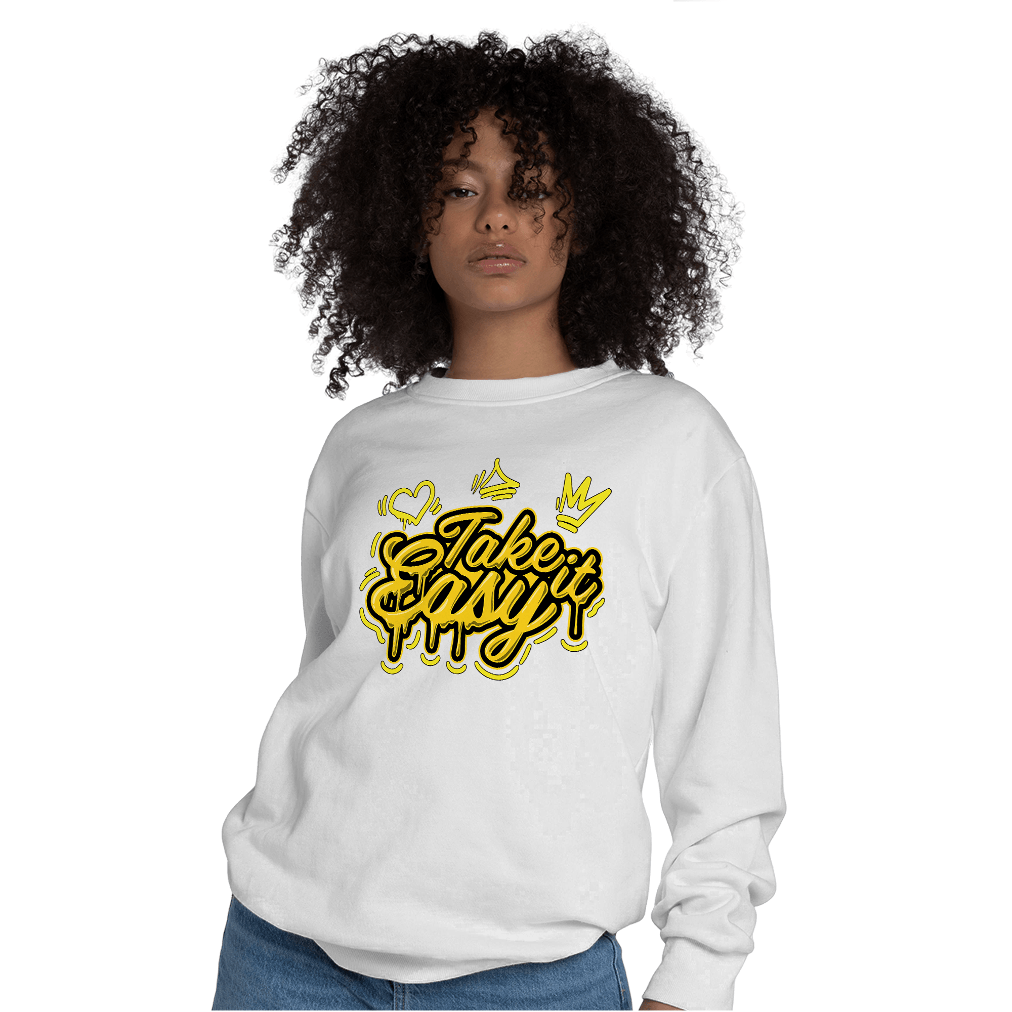 Vivid Sulfur 4s Sweatshirt Match Take It Easy - NastyJamz