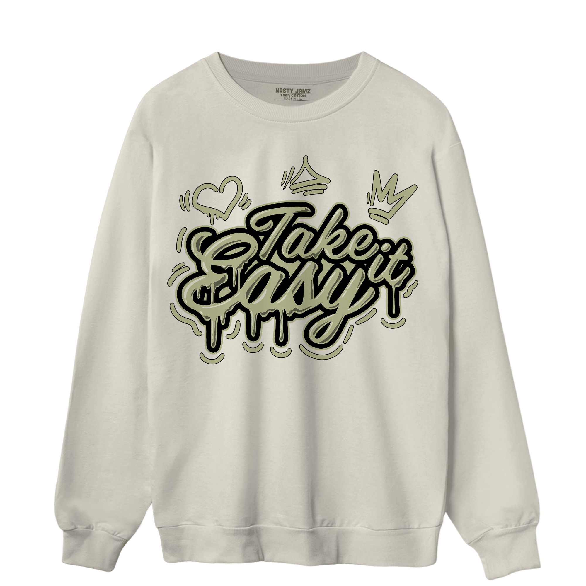Yeezy Slide Resin Sweatshirt Match Take It Easy - NastyJamz