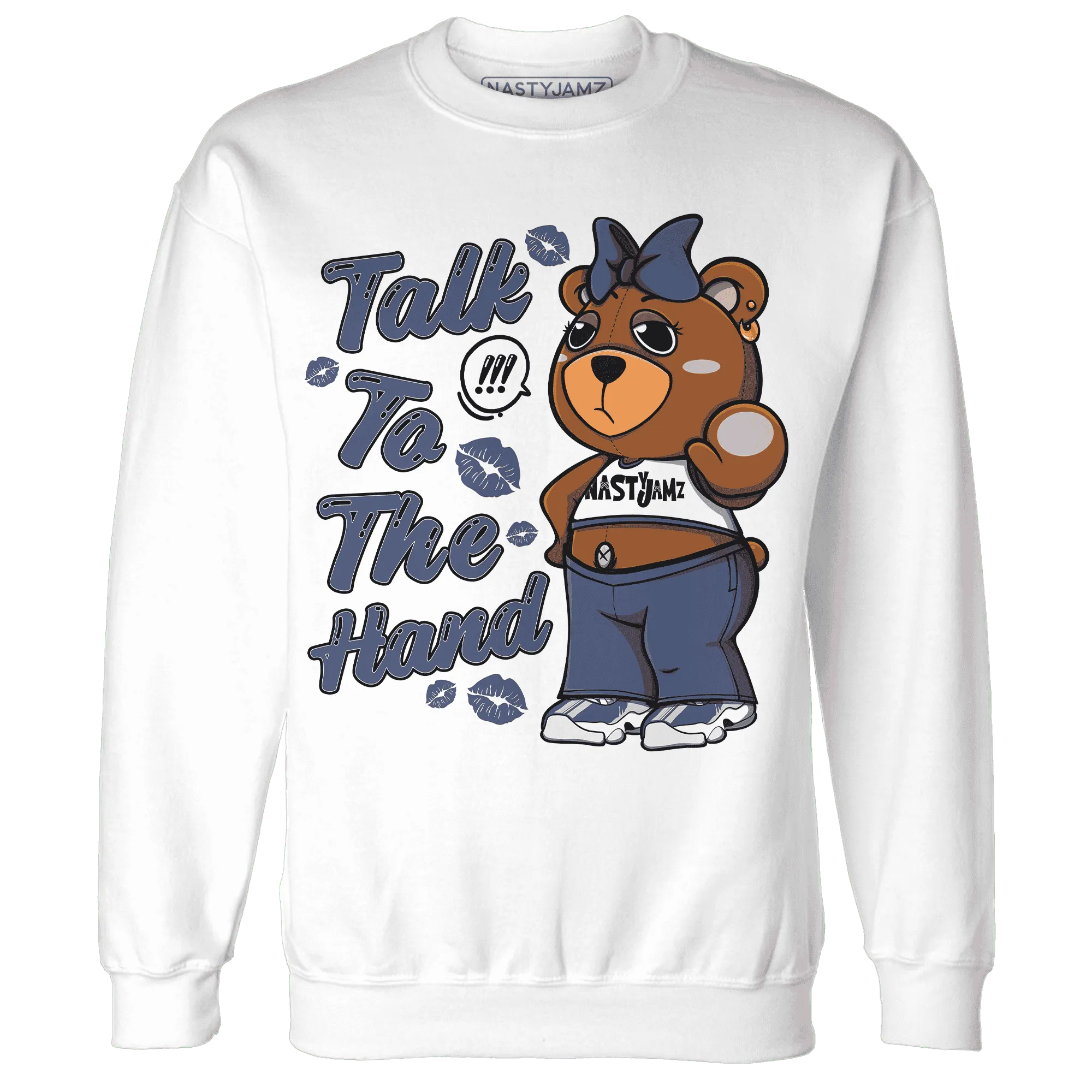 Low-Diffused-Blue-11s-Sweatshirt-Match-Talk-To-The-Hand-BERNIE