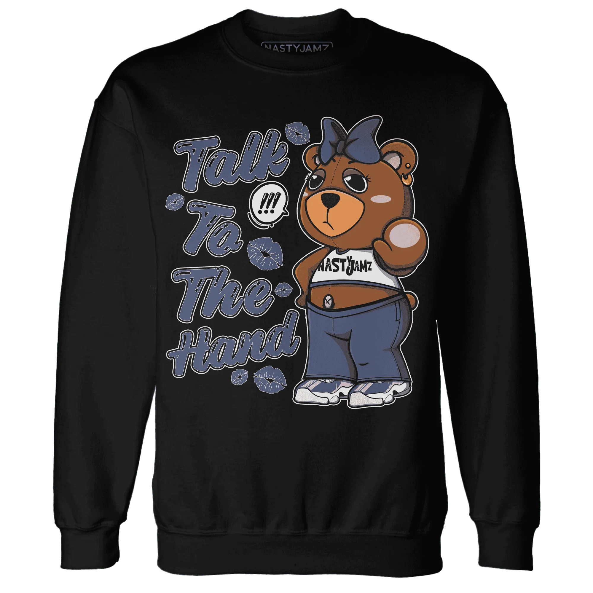Low-Diffused-Blue-11s-Sweatshirt-Match-Talk-To-The-Hand-BERNIE