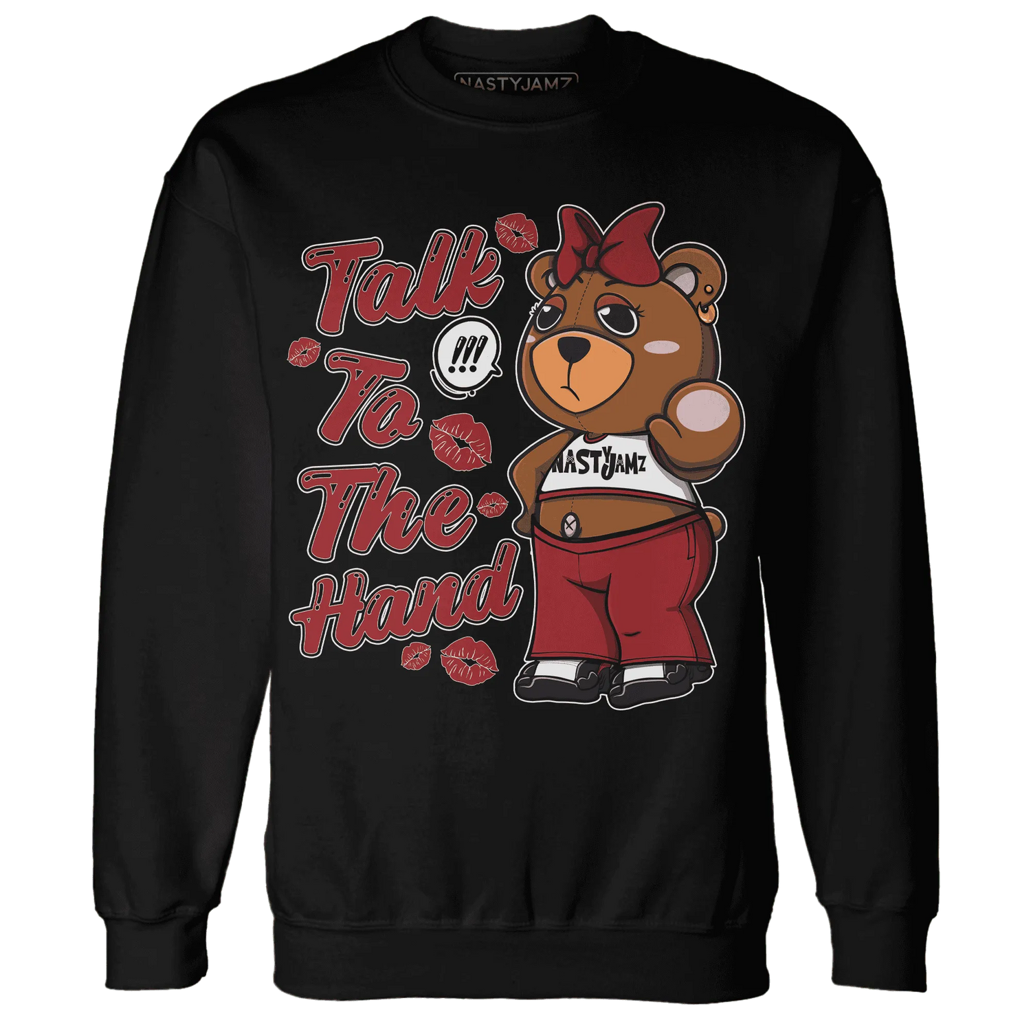 Retro-Red-Taxi-12s-Sweatshirt-Match-Talk-To-The-Hand-BERNIE