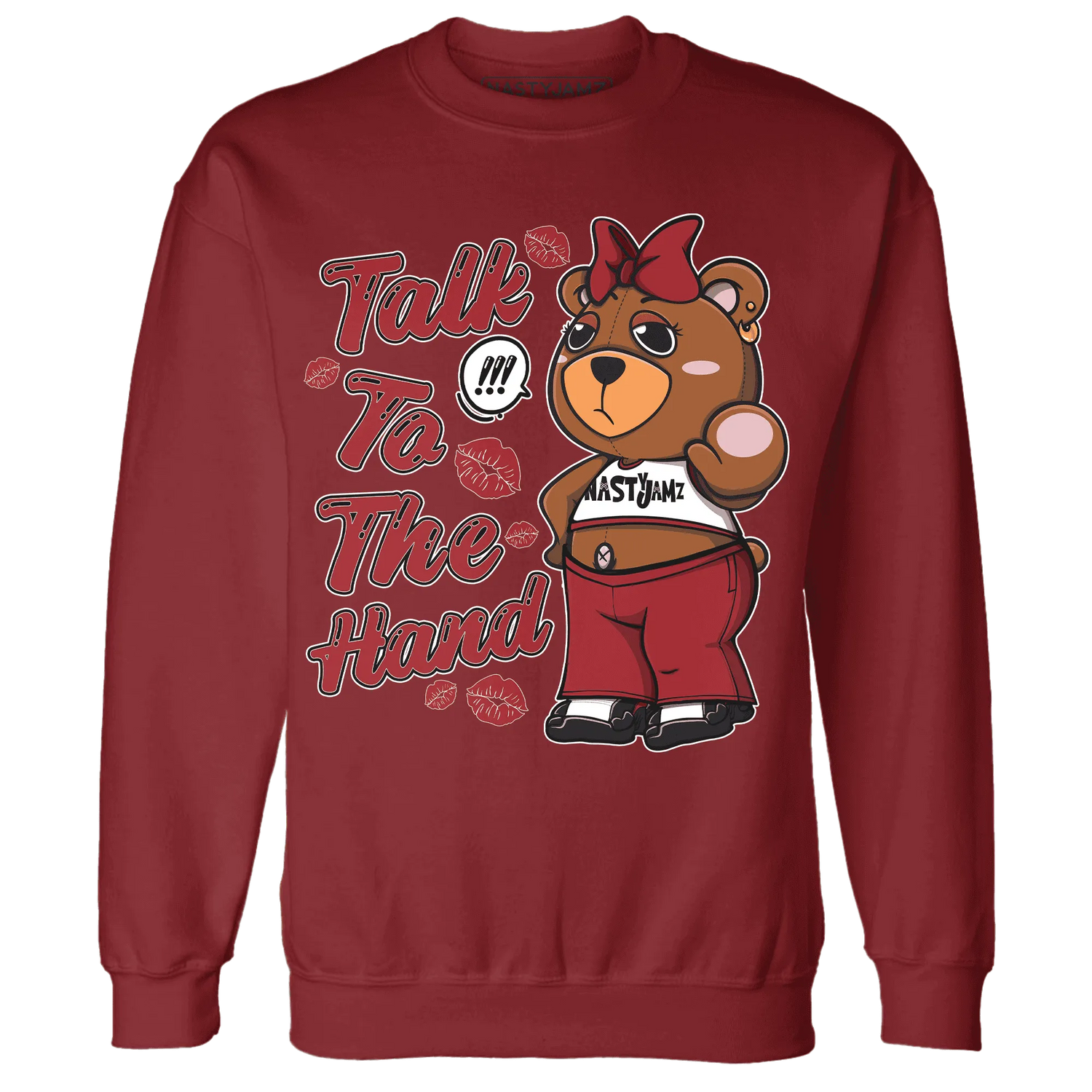 Retro-Red-Taxi-12s-Sweatshirt-Match-Talk-To-The-Hand-BERNIE