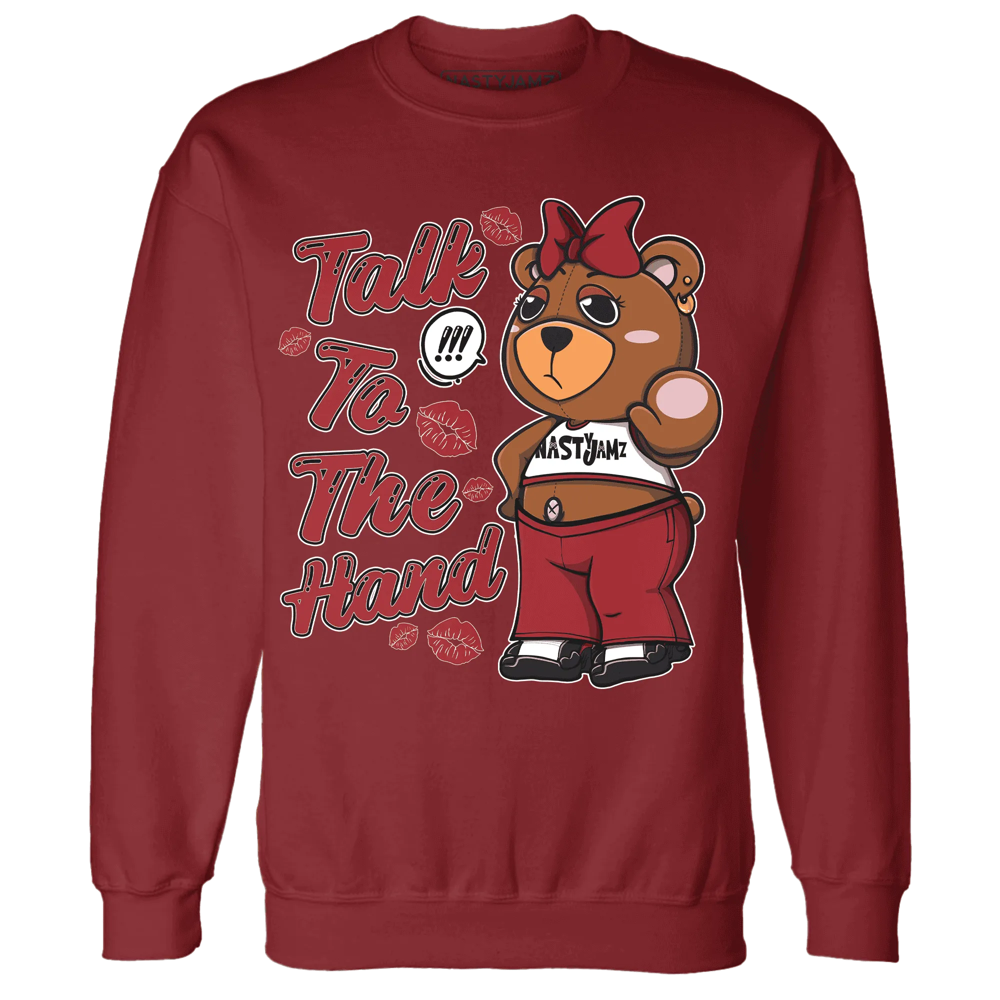 Retro-Red-Taxi-12s-Sweatshirt-Match-Talk-To-The-Hand-BERNIE