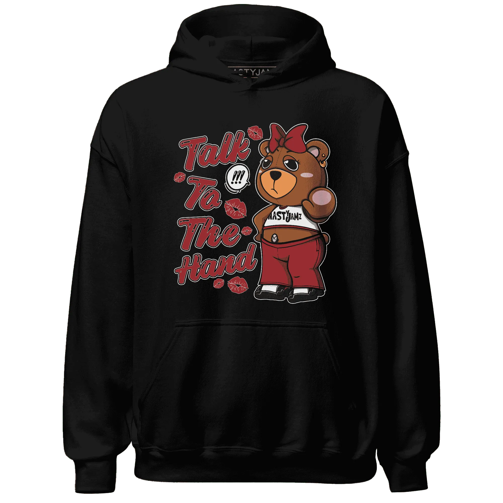 Retro-Red-Taxi-12s-Hoodie-Match-Talk-To-The-Hand-BERNIE
