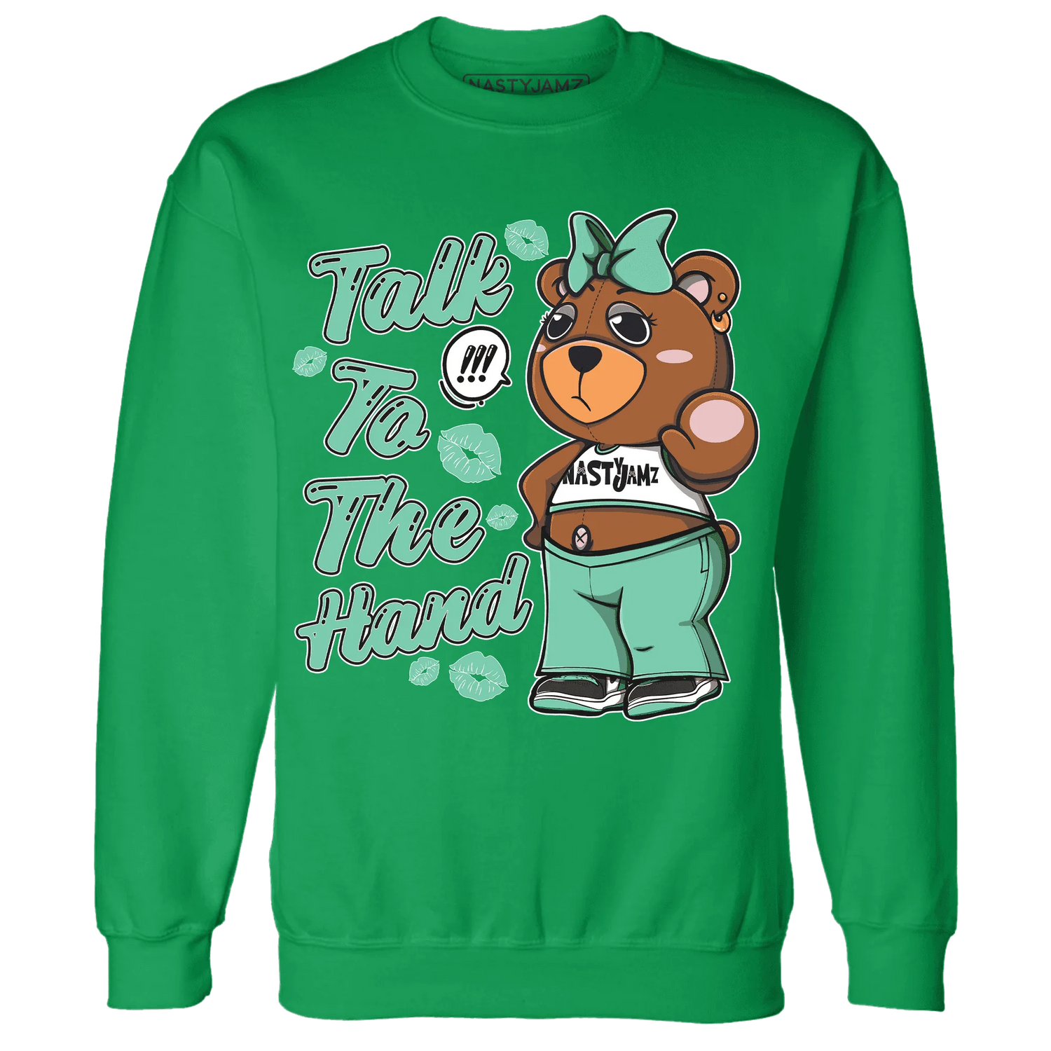 High-OG-Green-Glow-1s-Sweatshirt-Match-Talk-To-The-Hand-BERNIE
