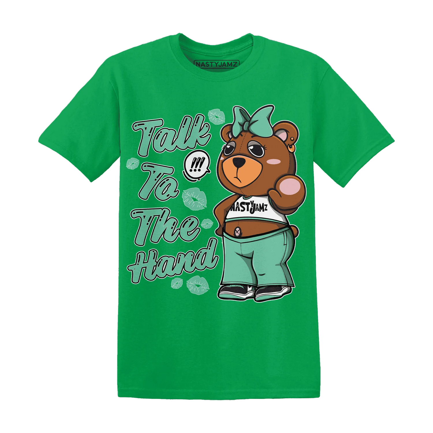 High-OG-Green-Glow-1s-T-Shirt-Match-Talk-To-The-Hand-BERNIE