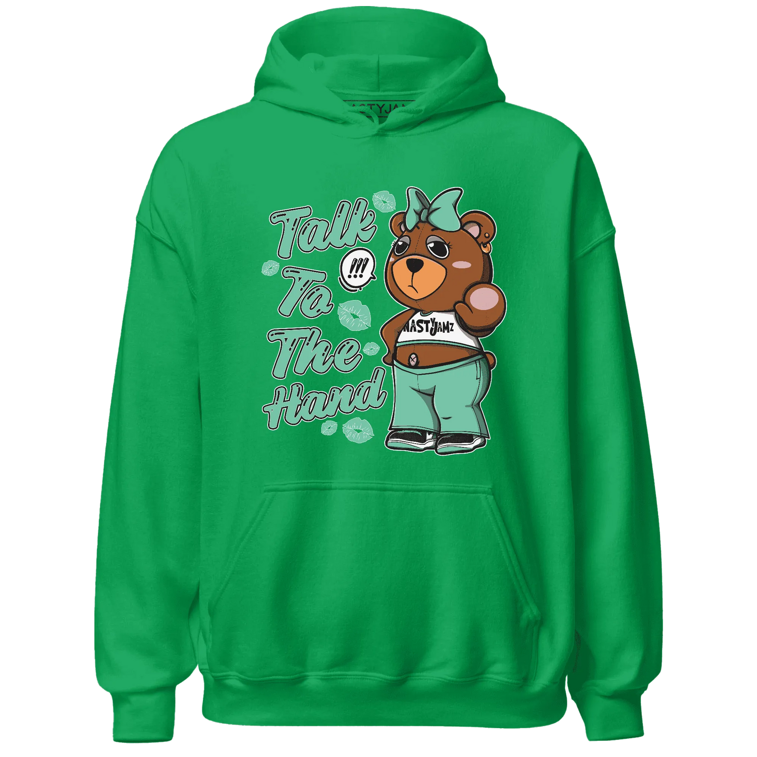 High-OG-Green-Glow-1s-Hoodie-Match-Talk-To-The-Hand-BERNIE