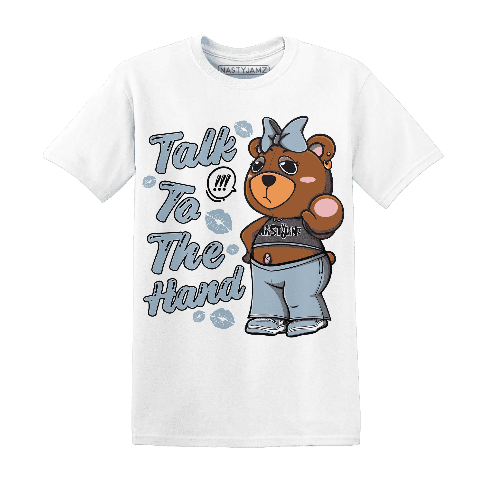 Mid-Diffused-Blue-Grey-1s-T-Shirt-Match-Talk-To-The-Hand-BERNIE