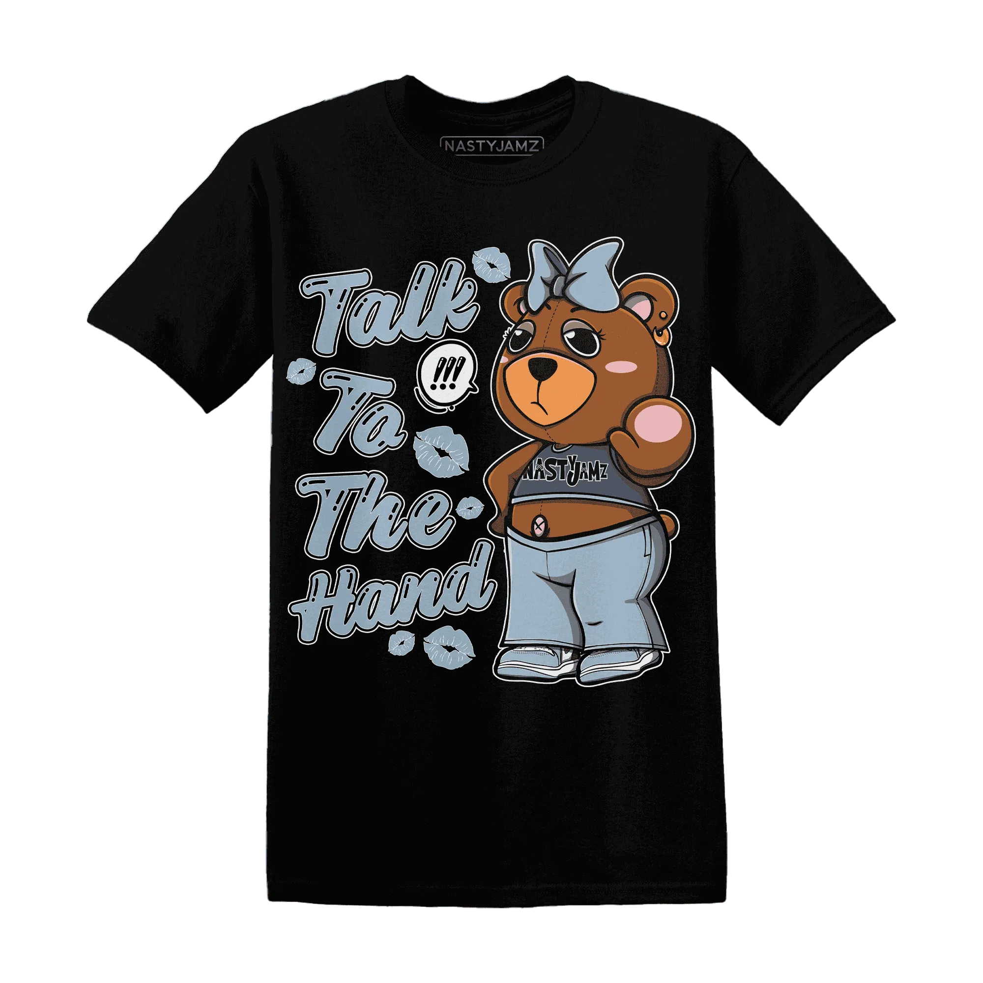 Mid-Diffused-Blue-Grey-1s-T-Shirt-Match-Talk-To-The-Hand-BERNIE