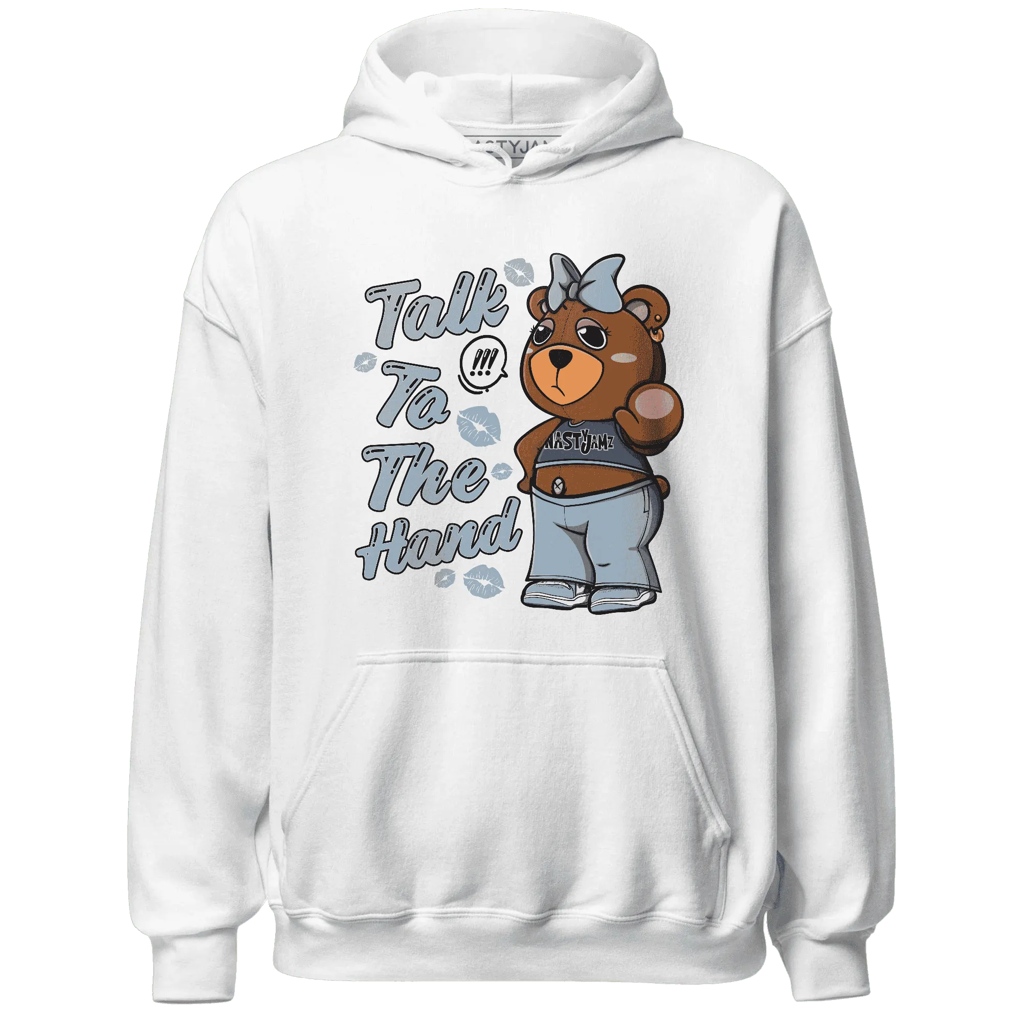 Mid-Diffused-Blue-Grey-1s-Hoodie-Match-Talk-To-The-Hand-BERNIE