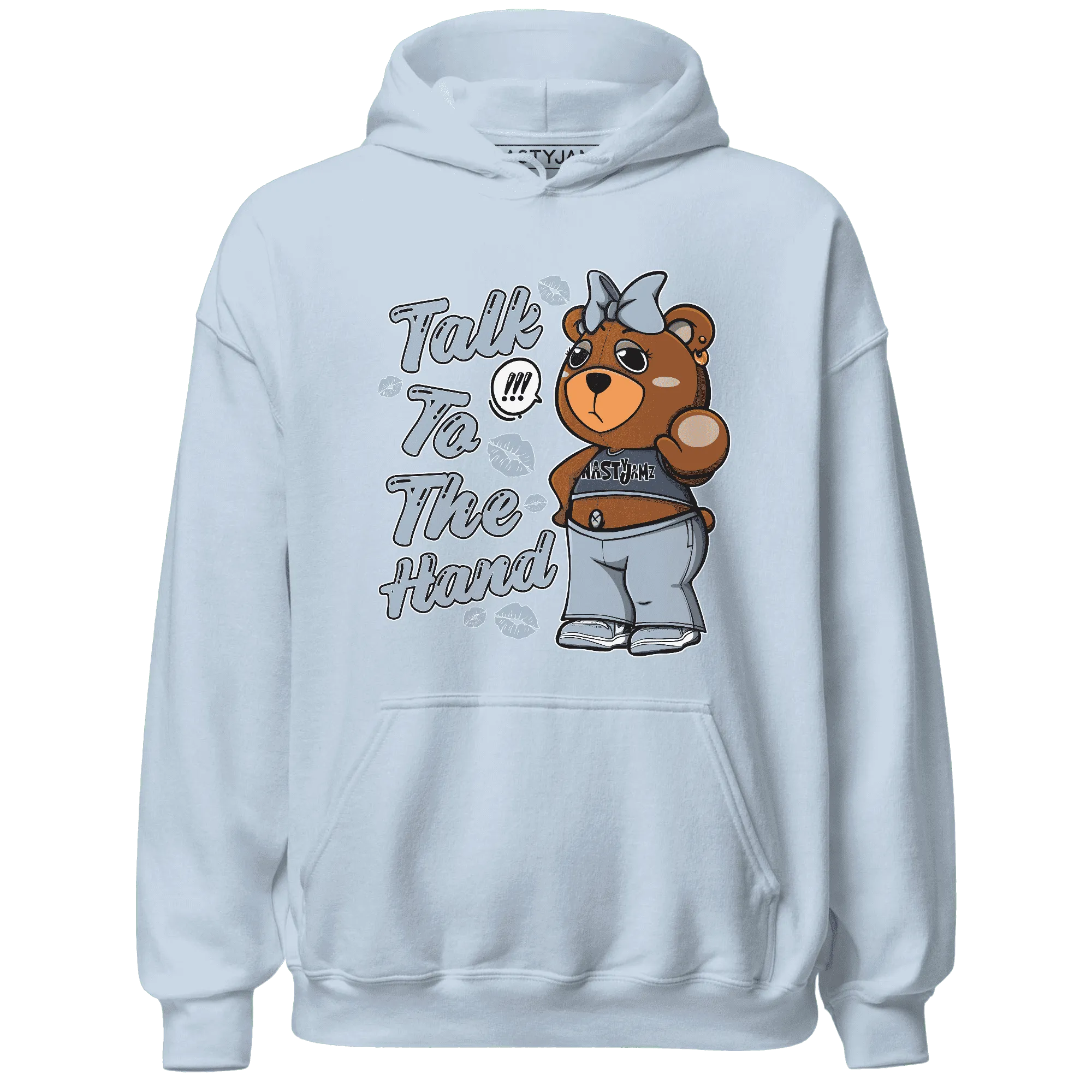 Mid-Diffused-Blue-Grey-1s-Hoodie-Match-Talk-To-The-Hand-BERNIE