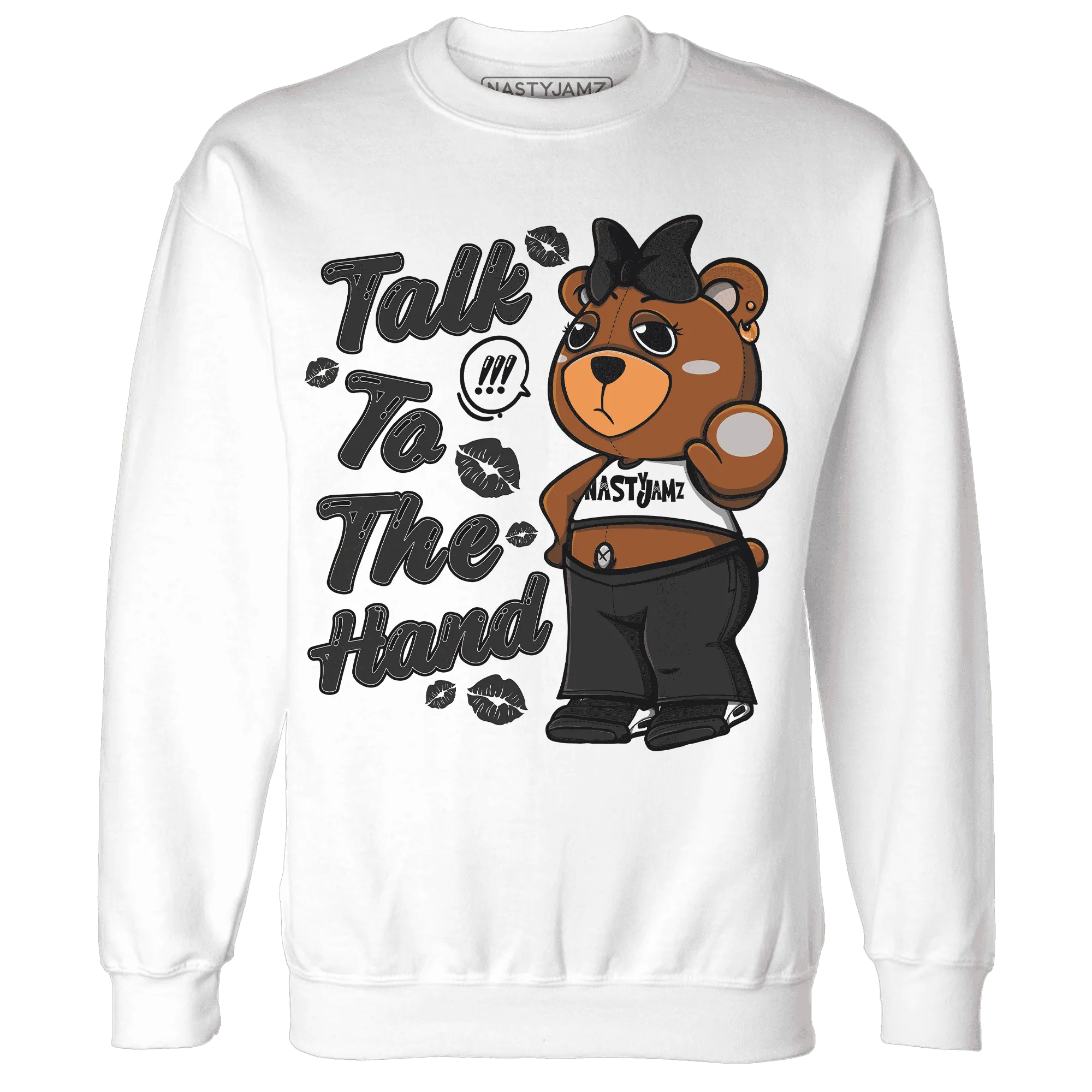 White-Thunder-4s-Sweatshirt-Match-Talk-To-The-Hand-BERNIE