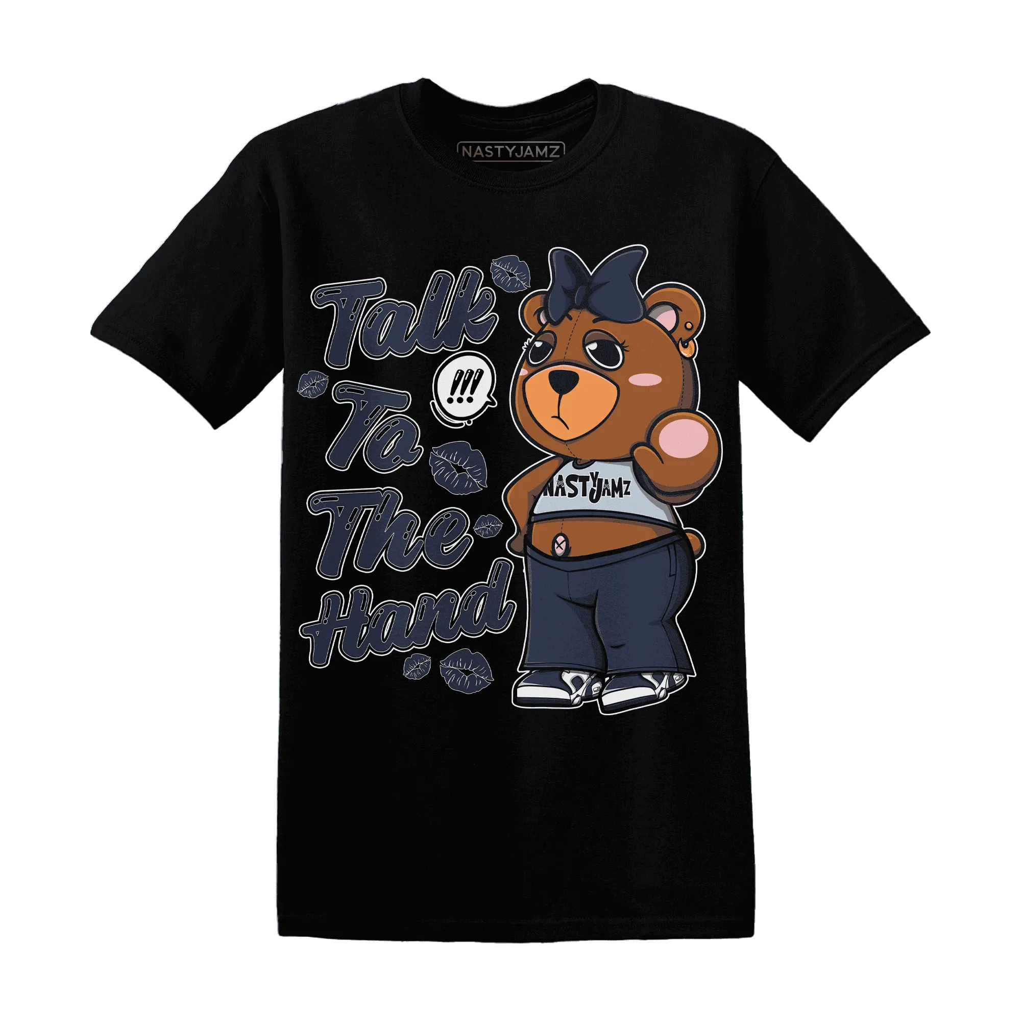 White-Navy-6s-T-Shirt-Match-Talk-To-The-Hand-BERNIE