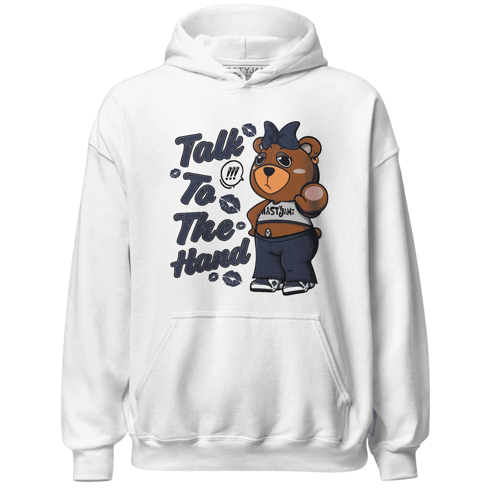 White-Navy-6s-Hoodie-Match-Talk-To-The-Hand-BERNIE
