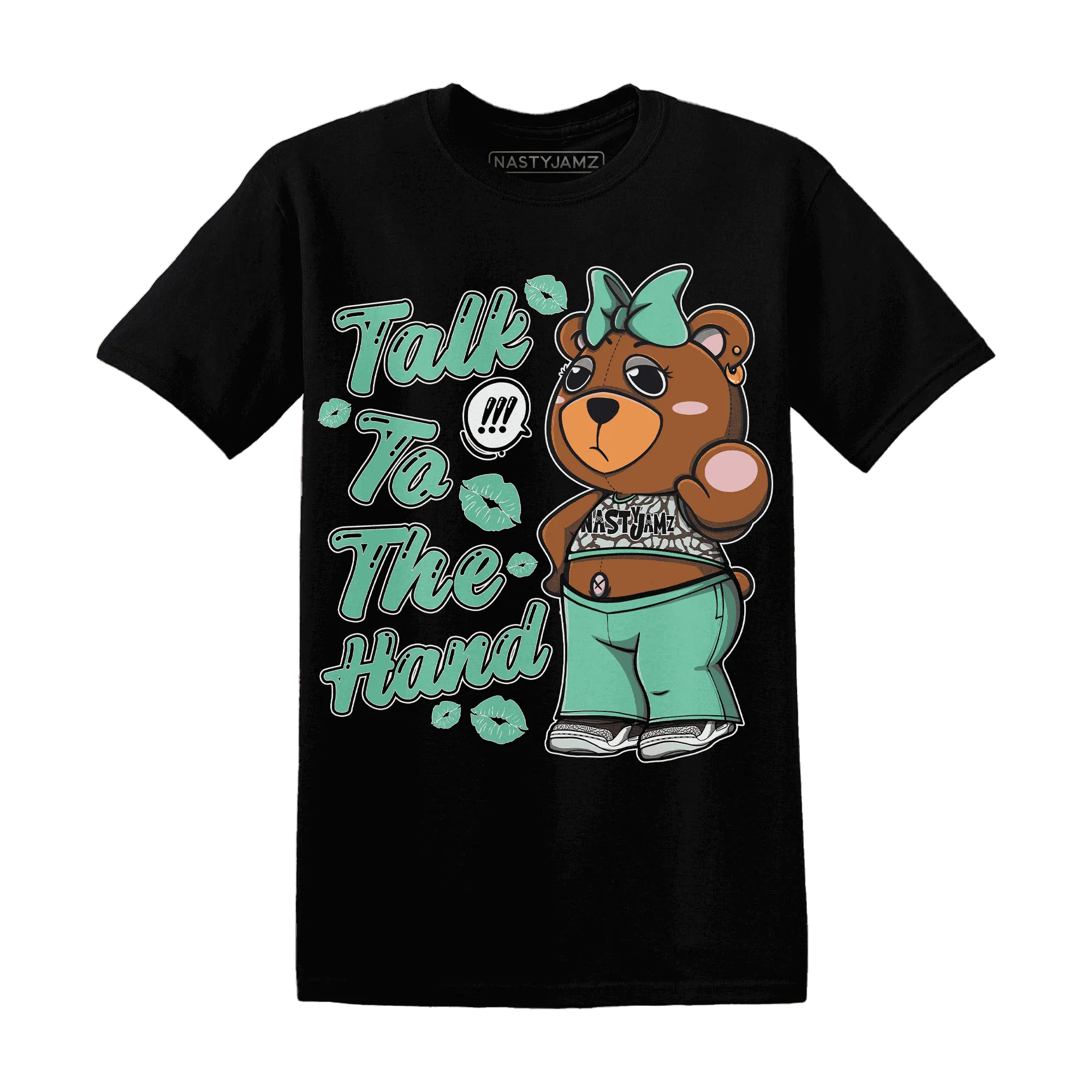 Green-Glow-3s-T-Shirt-Match-Talk-To-The-Hand-BERNIE