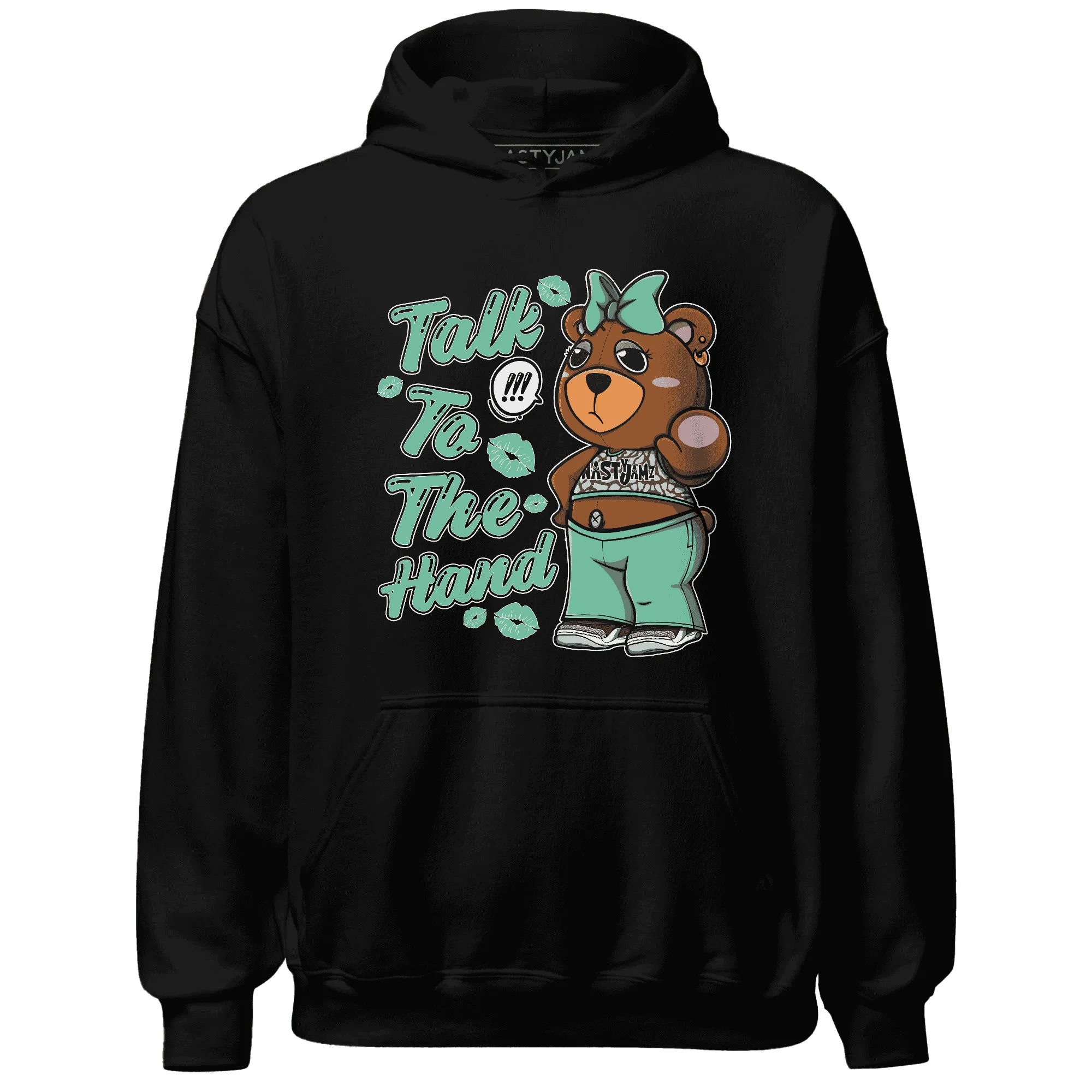 Green-Glow-3s-Hoodie-Match-Talk-To-The-Hand-BERNIE