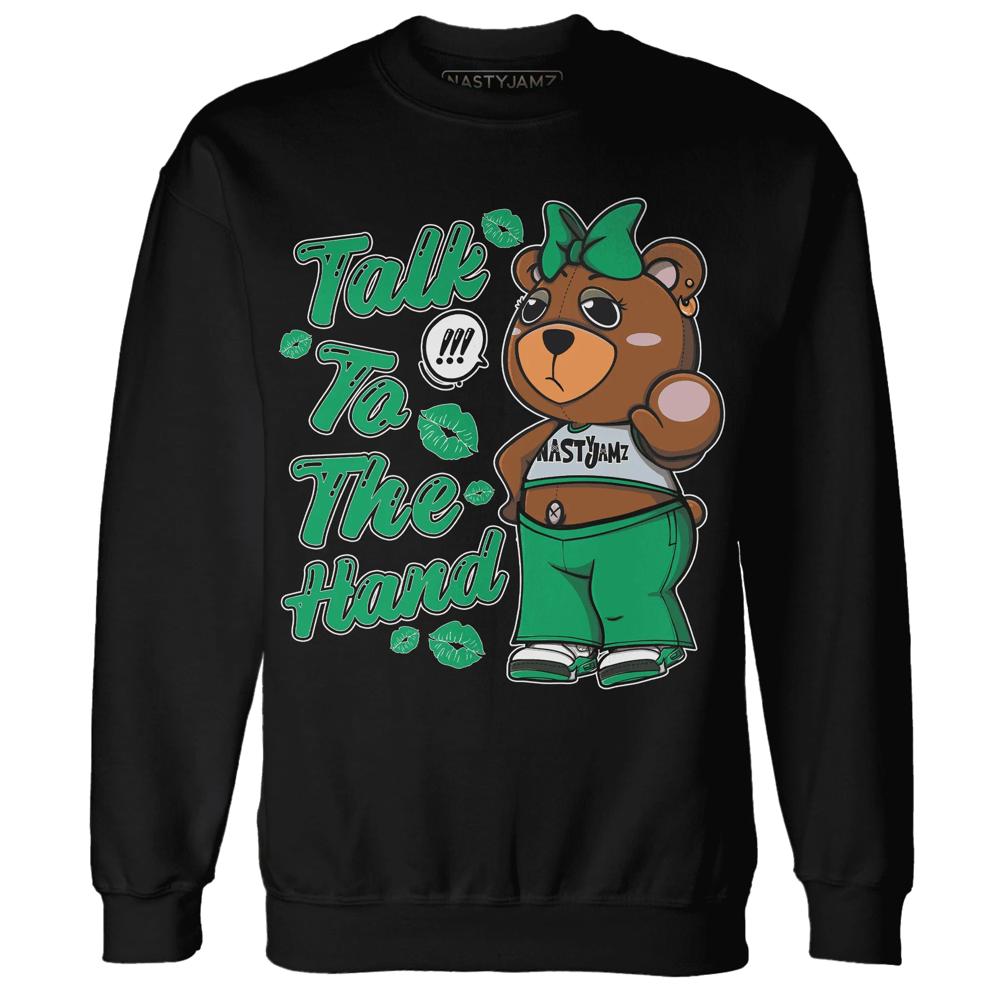 Lucky-Green-5s-Sweatshirt-Match-Talk-To-The-Hand-BERNIE