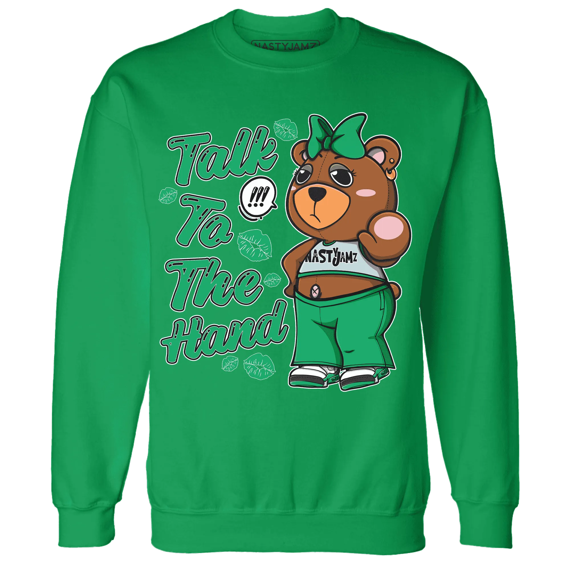Lucky-Green-5s-Sweatshirt-Match-Talk-To-The-Hand-BERNIE