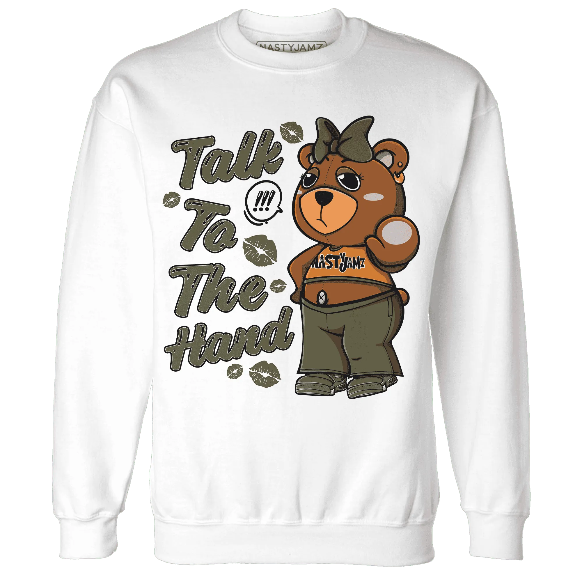 Olive-5s-Sweatshirt-Match-Talk-To-The-Hand-BERNIE