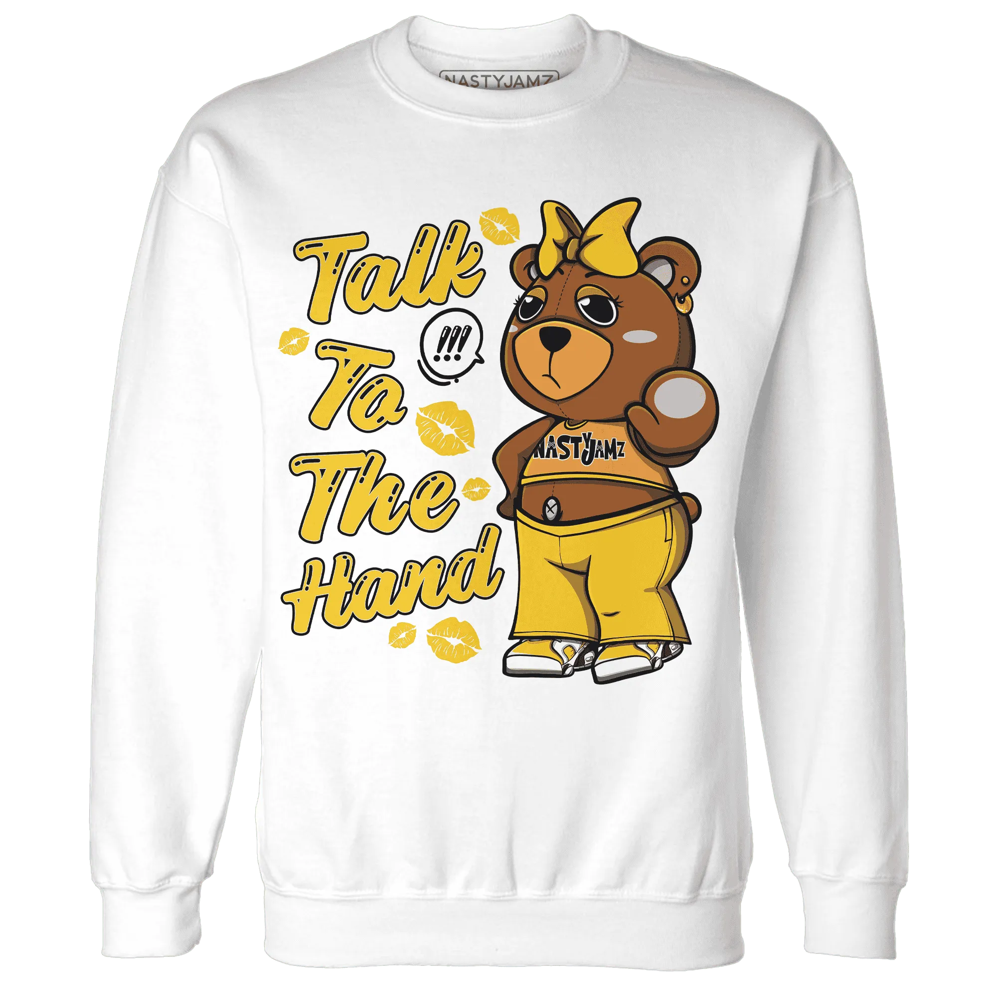 Yellow-Ochre-6s-Sweatshirt-Match-Talk-To-The-Hand-BERNIE