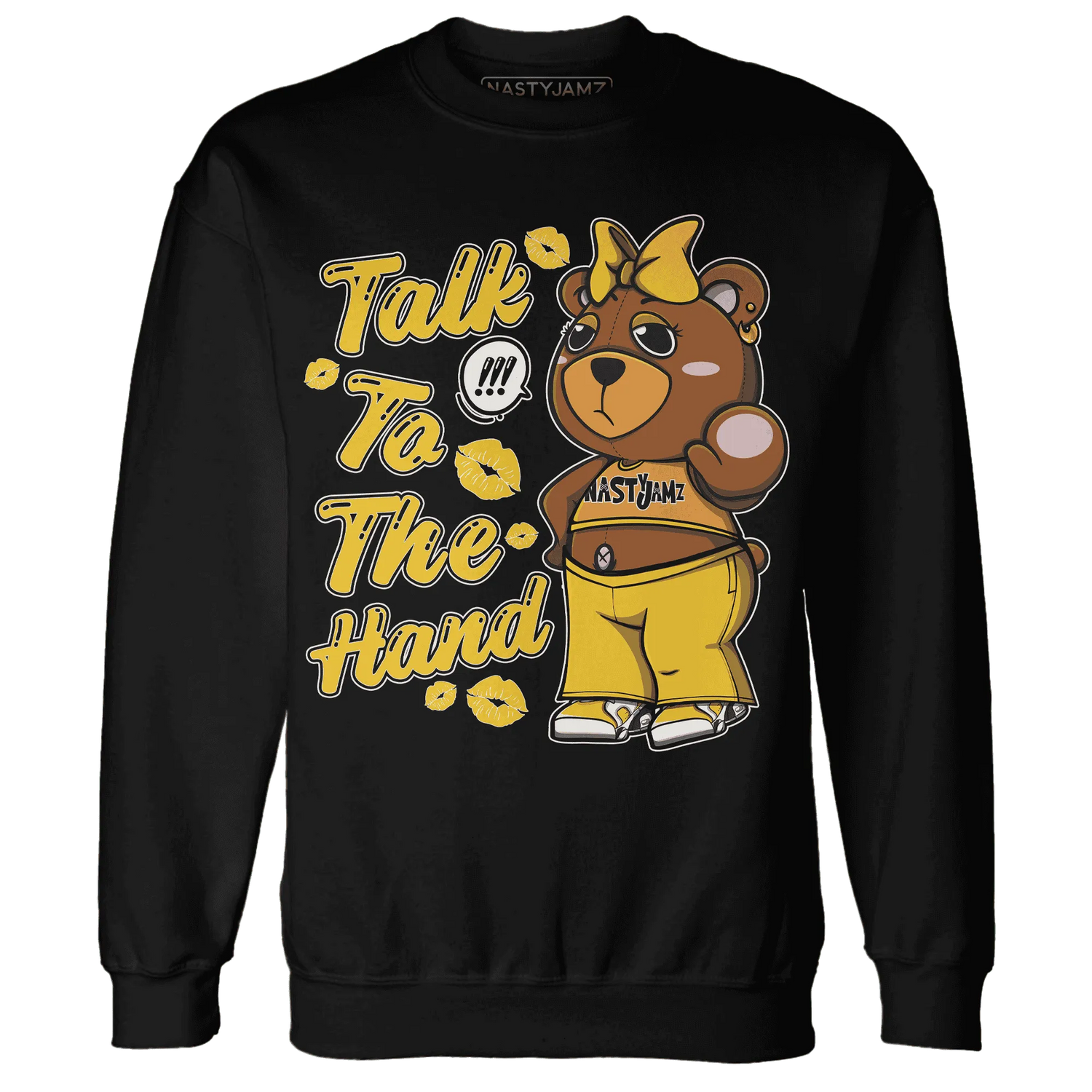Yellow-Ochre-6s-Sweatshirt-Match-Talk-To-The-Hand-BERNIE