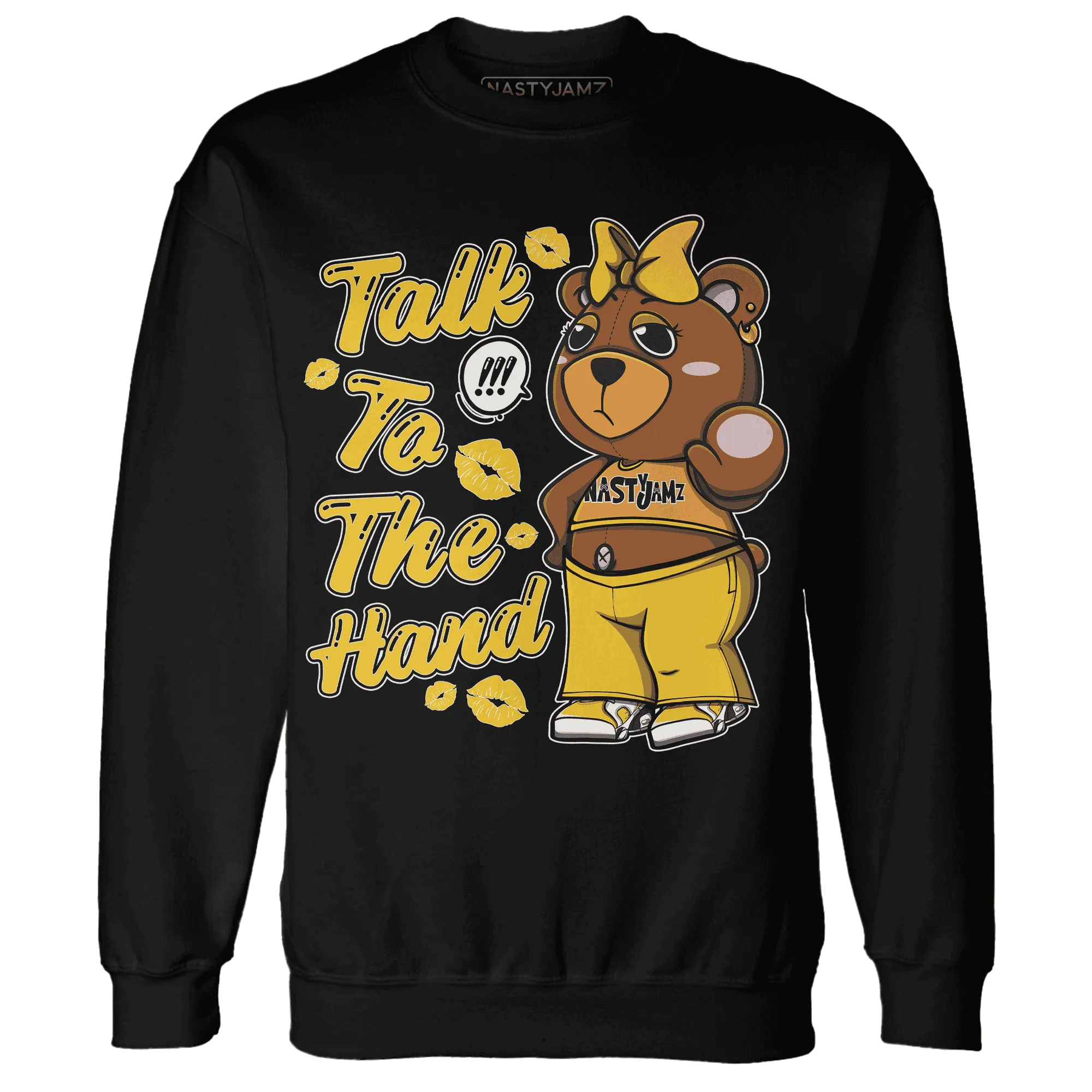 Yellow-Ochre-6s-Sweatshirt-Match-Talk-To-The-Hand-BERNIE