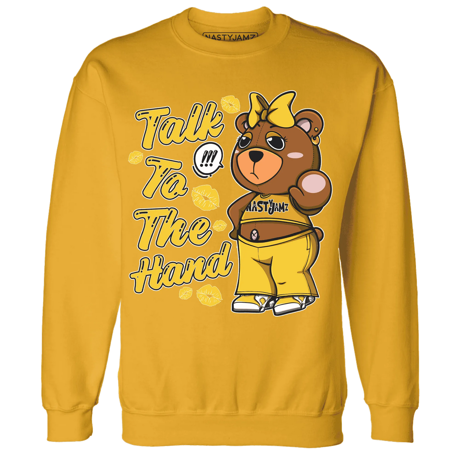 Yellow-Ochre-6s-Sweatshirt-Match-Talk-To-The-Hand-BERNIE