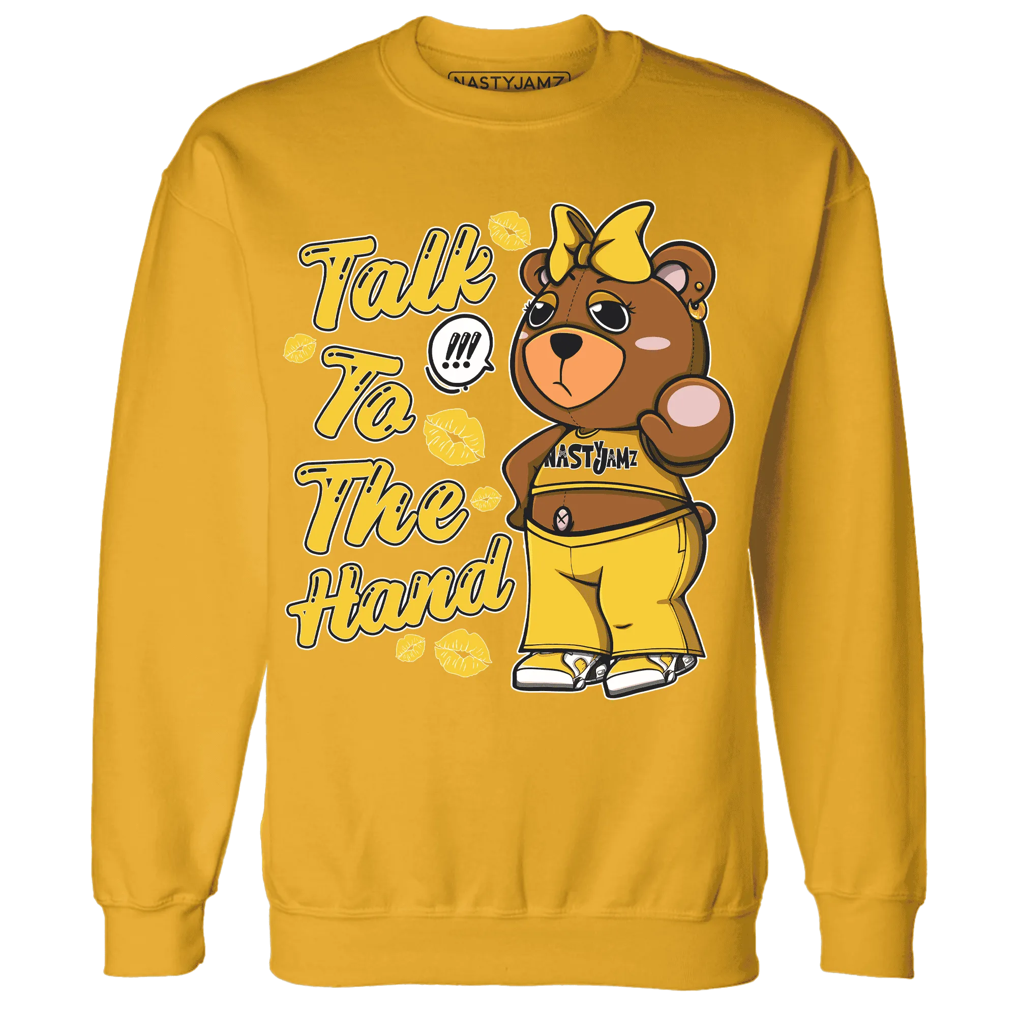 Yellow-Ochre-6s-Sweatshirt-Match-Talk-To-The-Hand-BERNIE