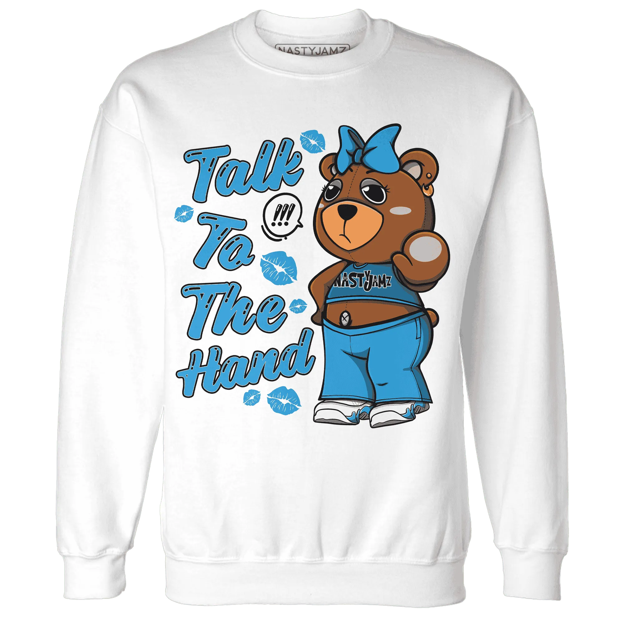 Powder-Blue-9s-Sweatshirt-Match-Talk-To-The-Hand-BERNIE