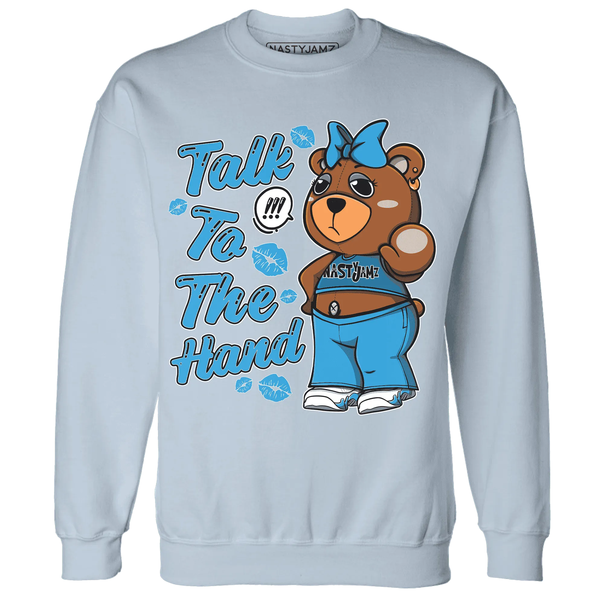 Powder-Blue-9s-Sweatshirt-Match-Talk-To-The-Hand-BERNIE