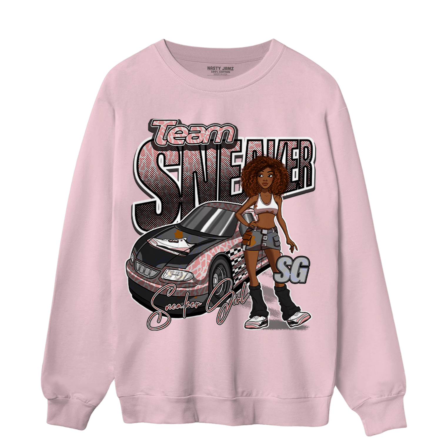 Red Stardust 3s Sweatshirt Match Team Sneaker Girl - NastyJamz
