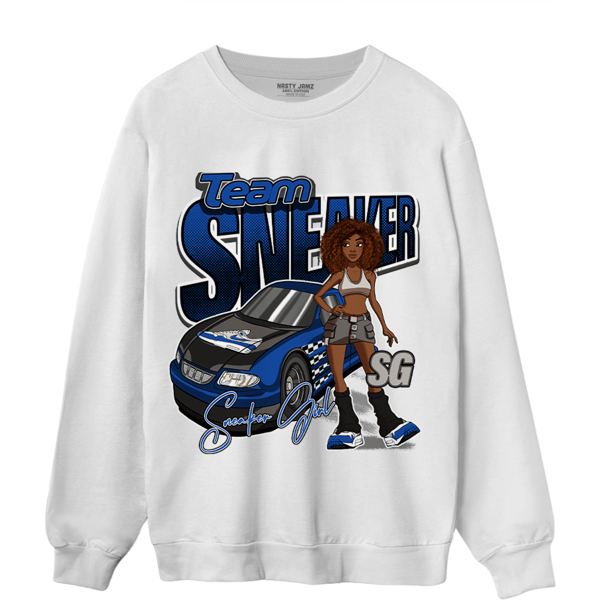 Air Max 1 86 Royal Sweatshirt Match Team Sneaker Girl - NastyJamz