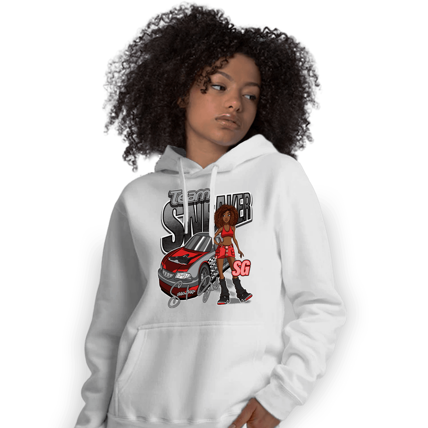 Bred Reimagined 4s Hoodie Match Team Sneaker Girl - NastyJamz