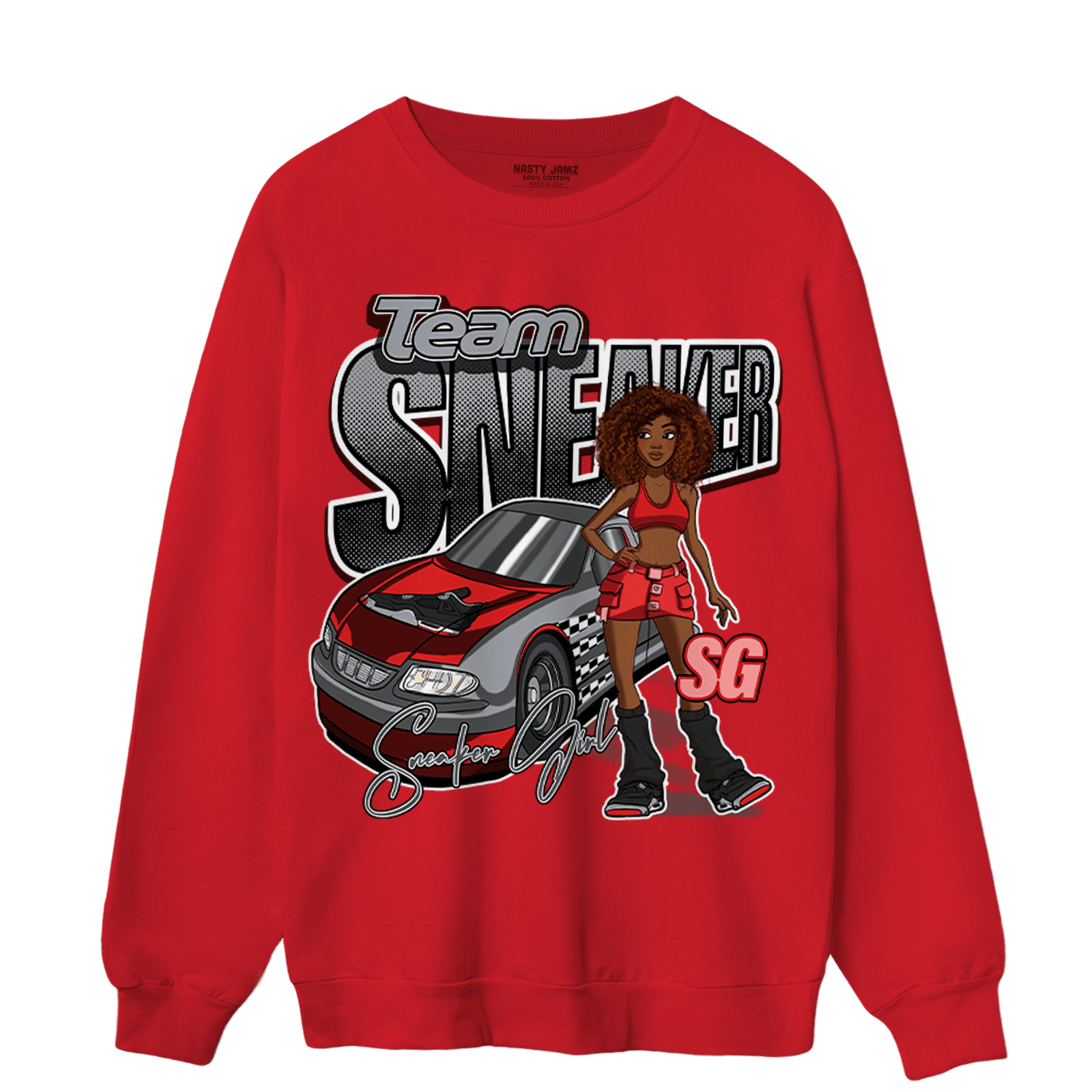 Bred Reimagined 4s Sweatshirt Match Team Sneaker Girl - NastyJamz