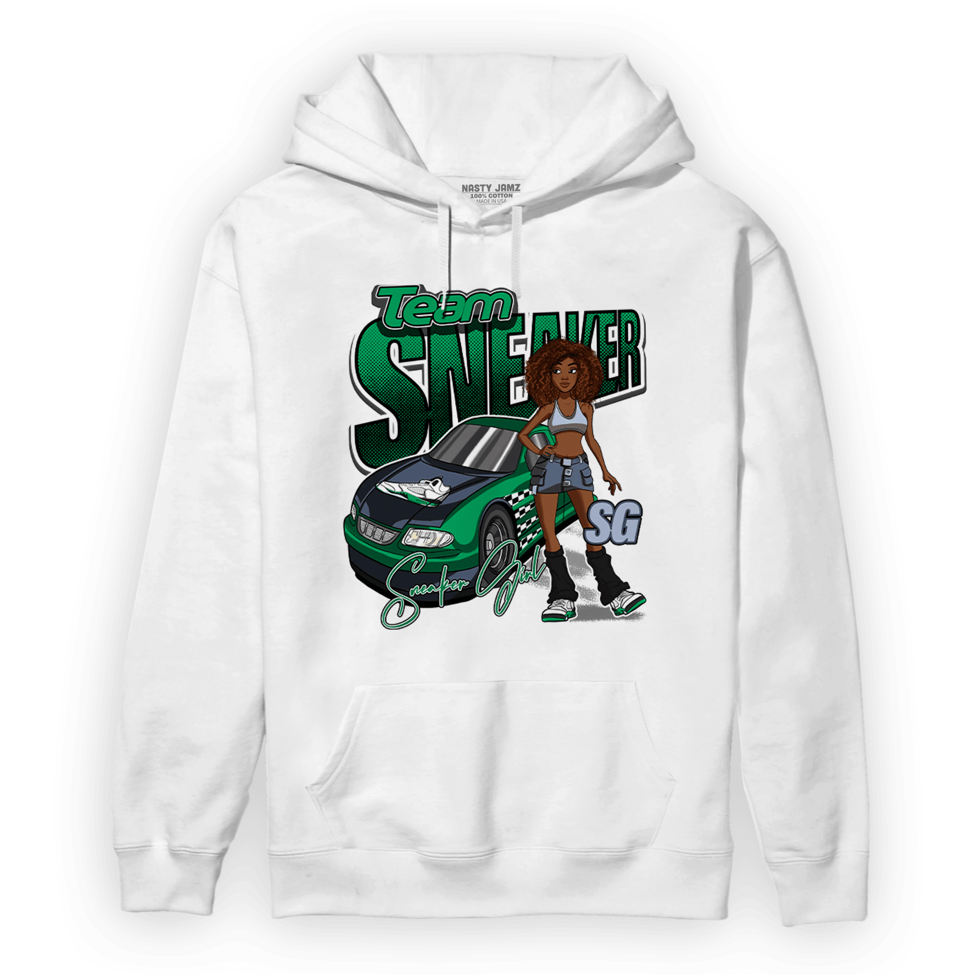 Lucky Green 5s Hoodie Match Team Sneaker Girl - NastyJamz