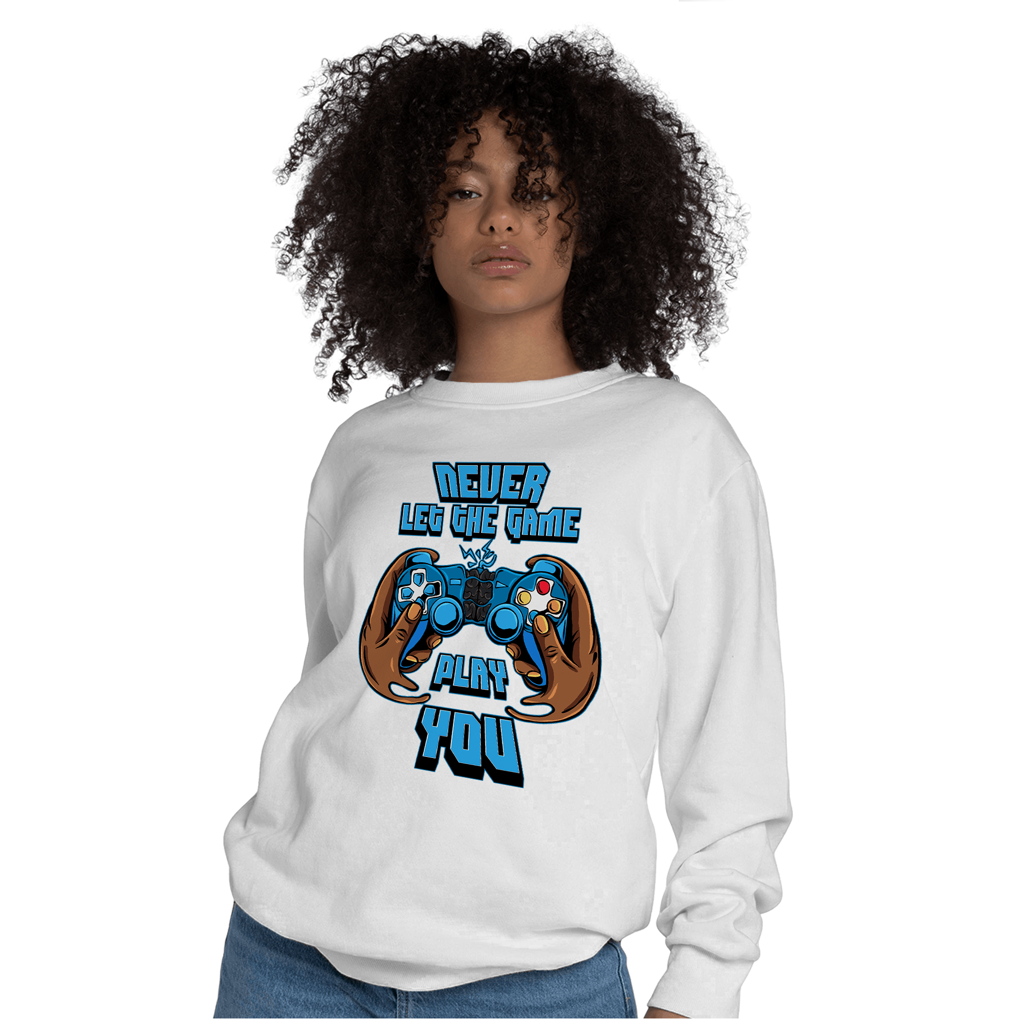 Powder Blue 9s Sweatshirt Match The Game Changer - NastyJamz