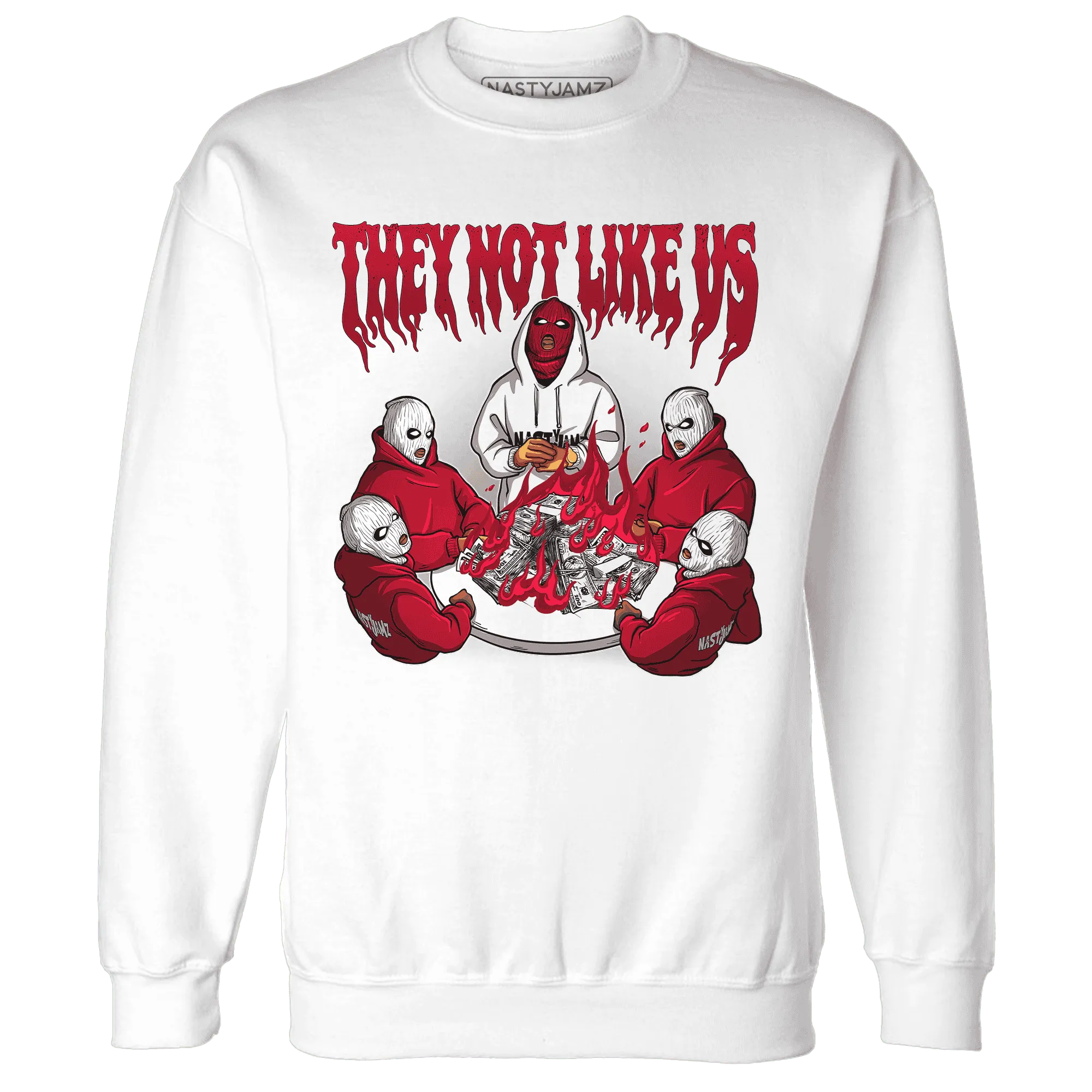 NastyJamz-Retro-Red-Taxi-12s-Sweatshirt-Match-They-Not-Like-Us